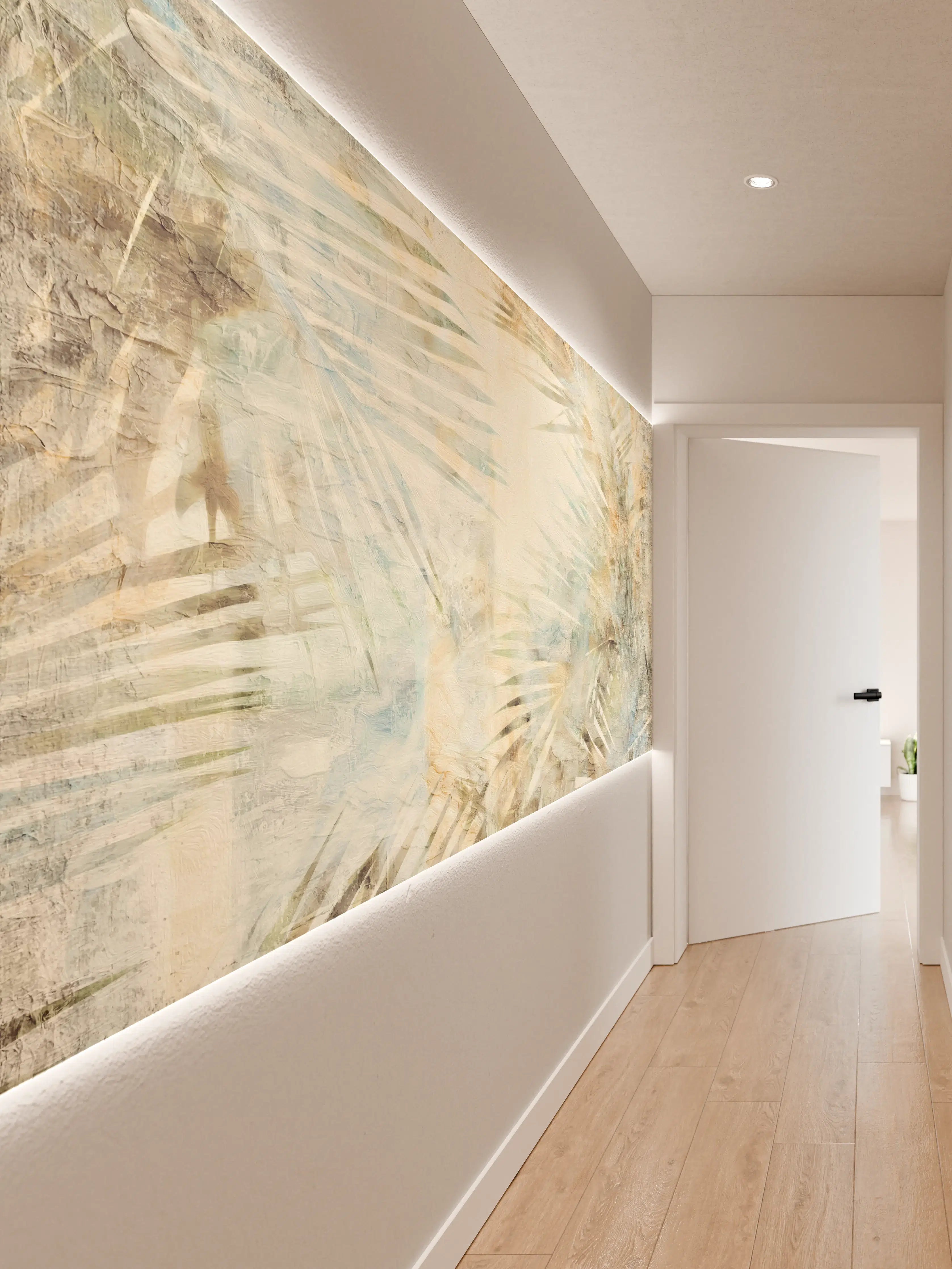 Wandverkleidung Flur - Florale Wand - Moderne Kunst