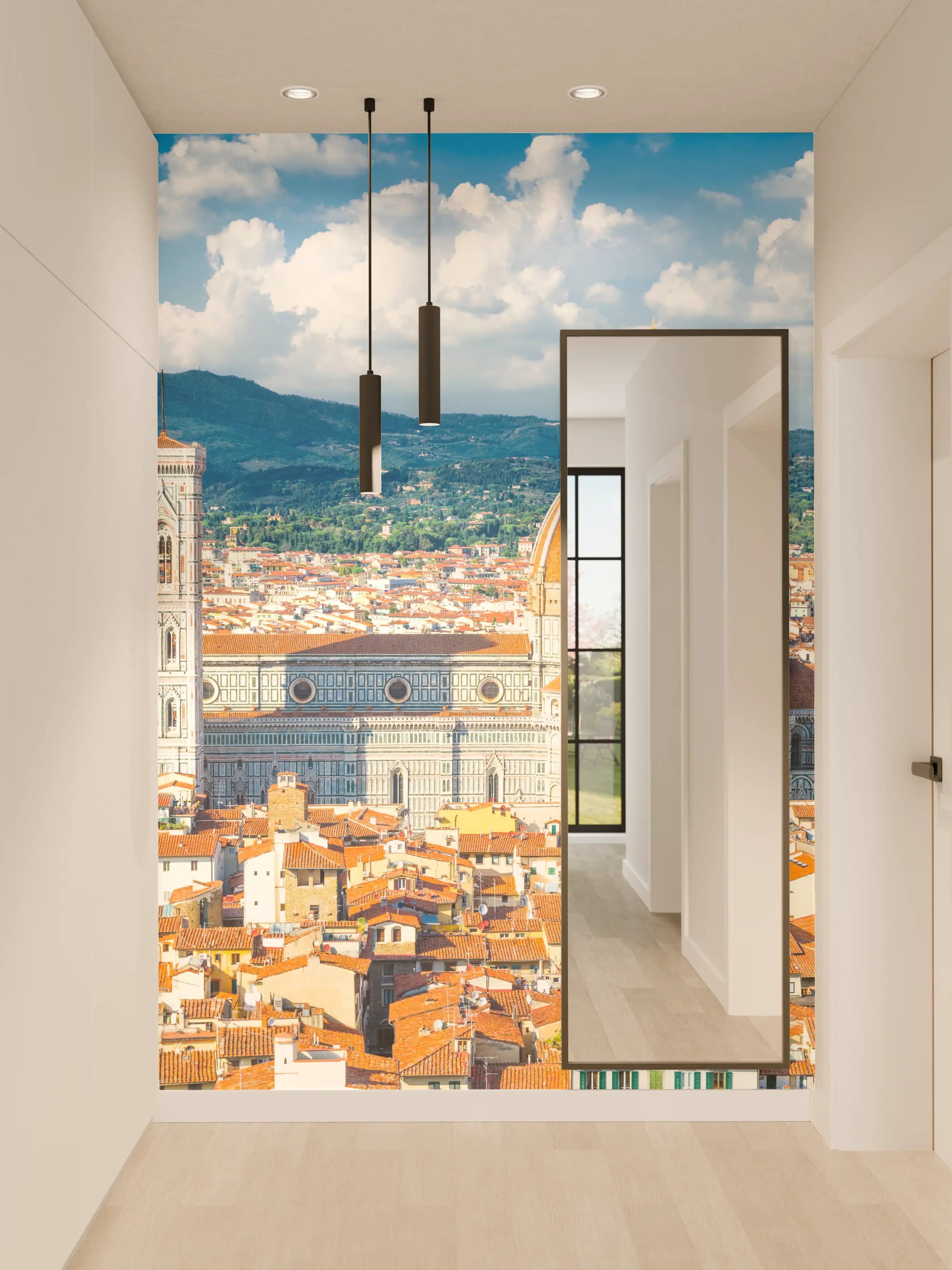 Wandverkleidung Flur - Florenz Skyline mit Dom