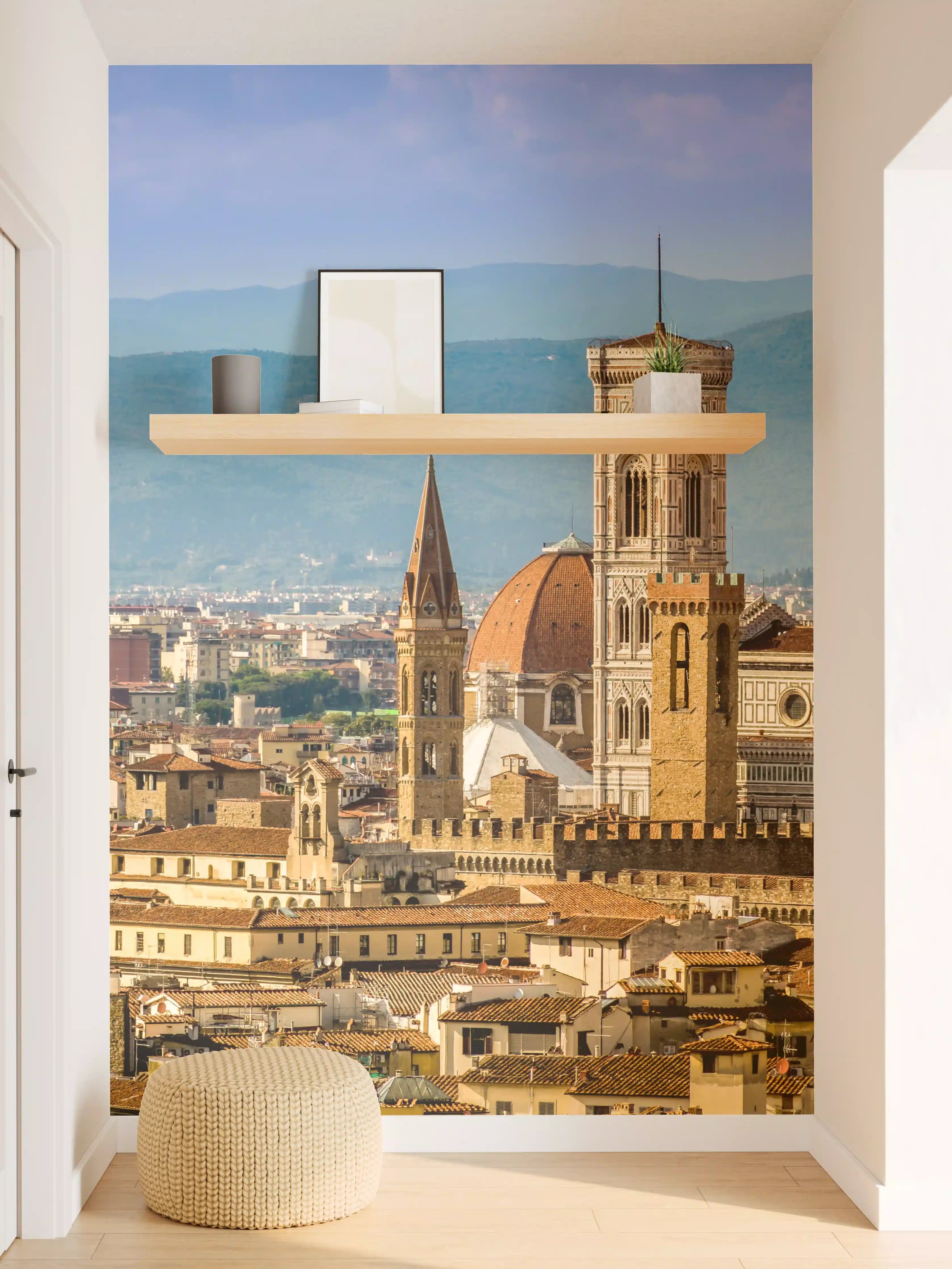 Wandverkleidung Flur - Florenz Skyline mit Duomo