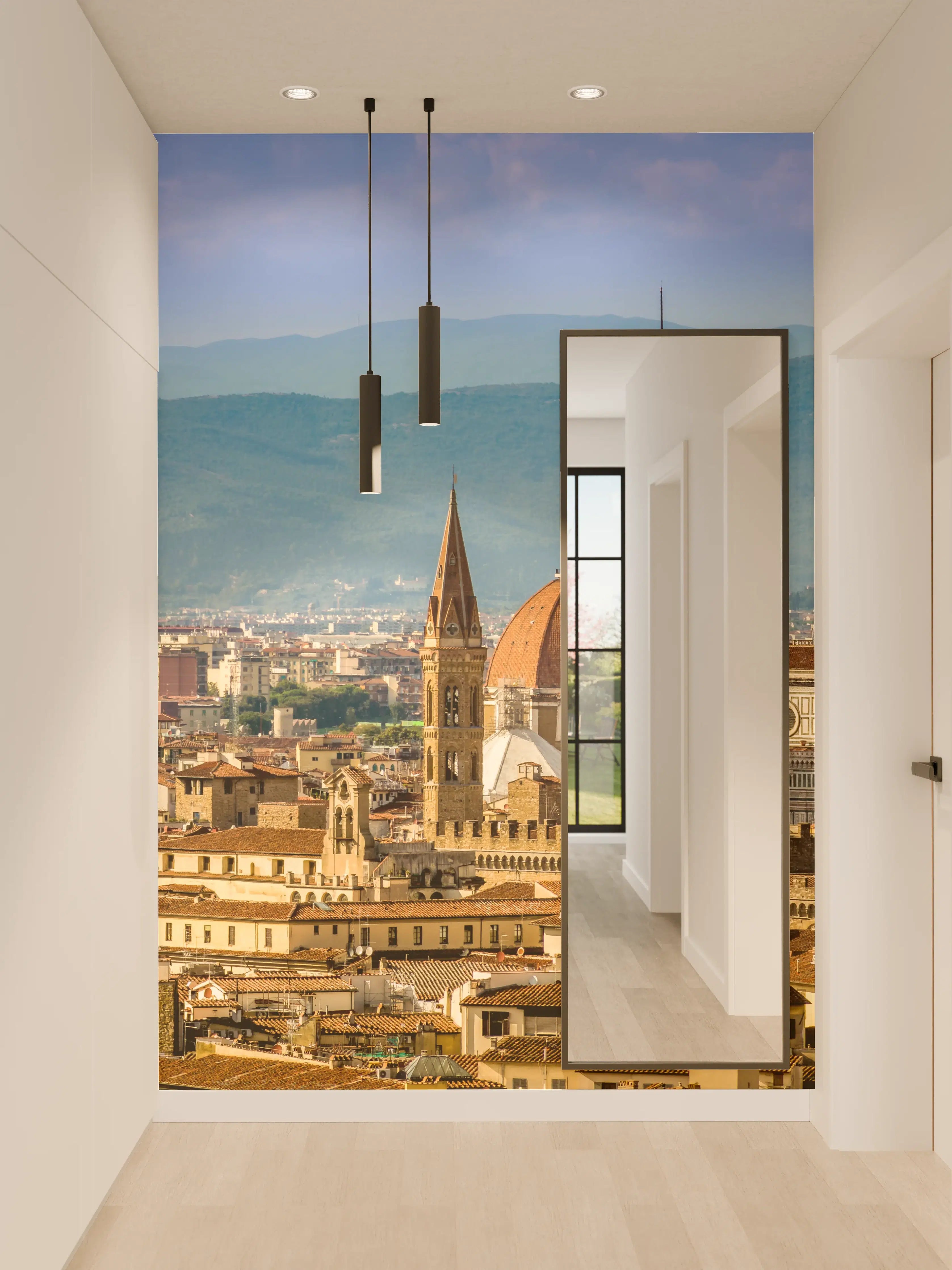 Wandverkleidung Flur - Florenz Skyline mit Duomo
