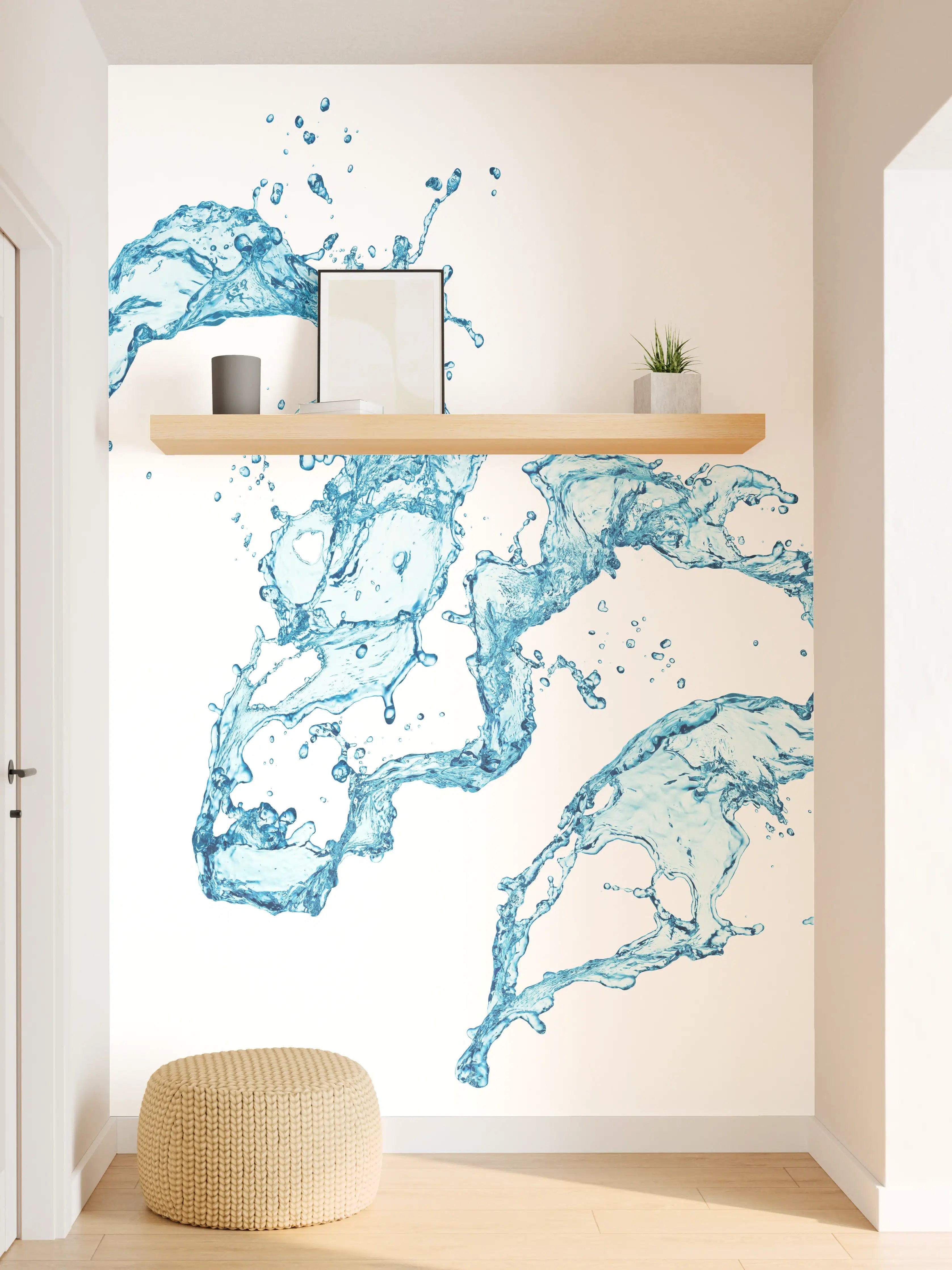 Wandverkleidung Flur - Frisches Wassersplash im Fokus