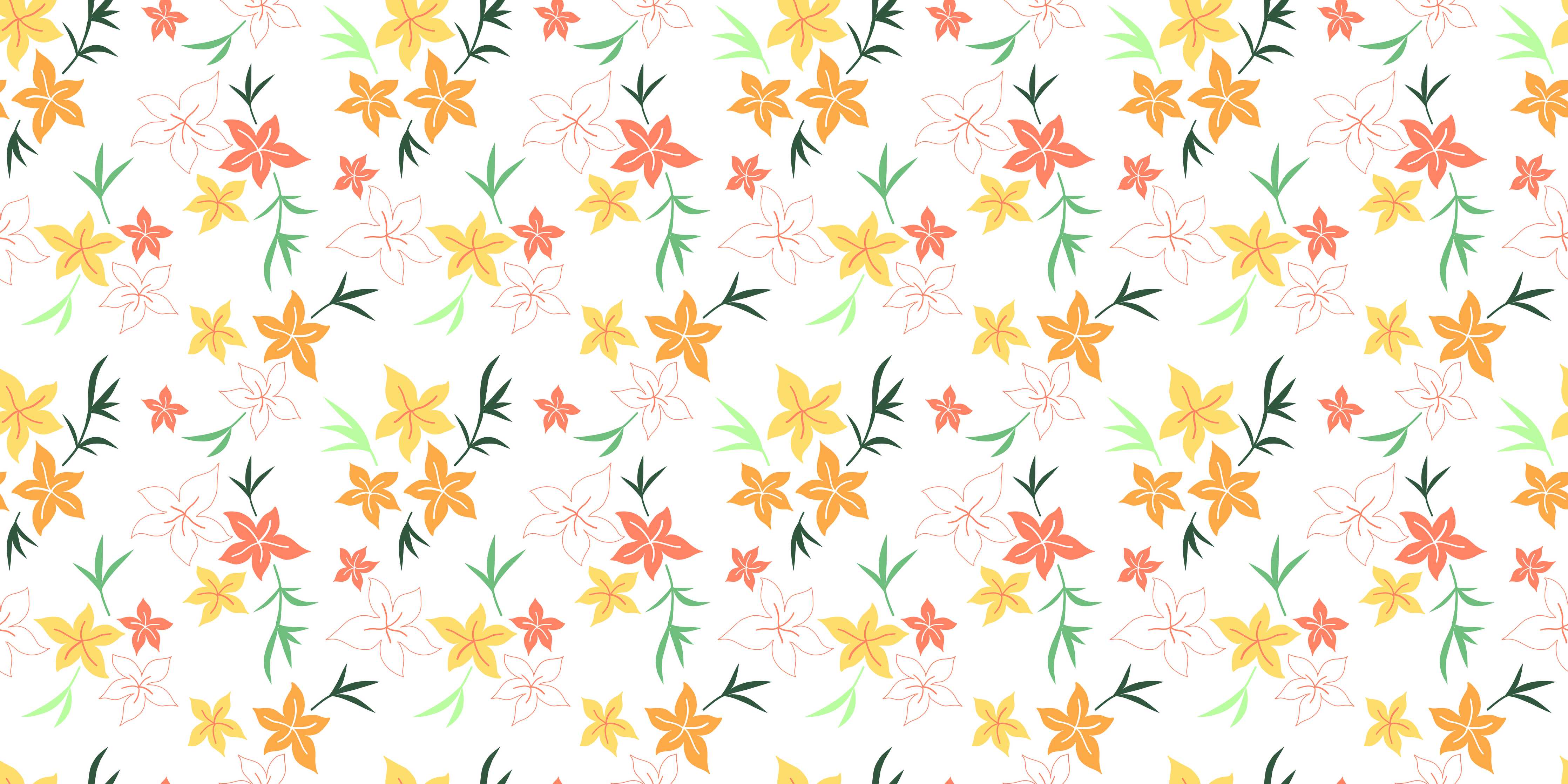 Wandverkleidung Flur-Frühlingshafte Blumenmuster