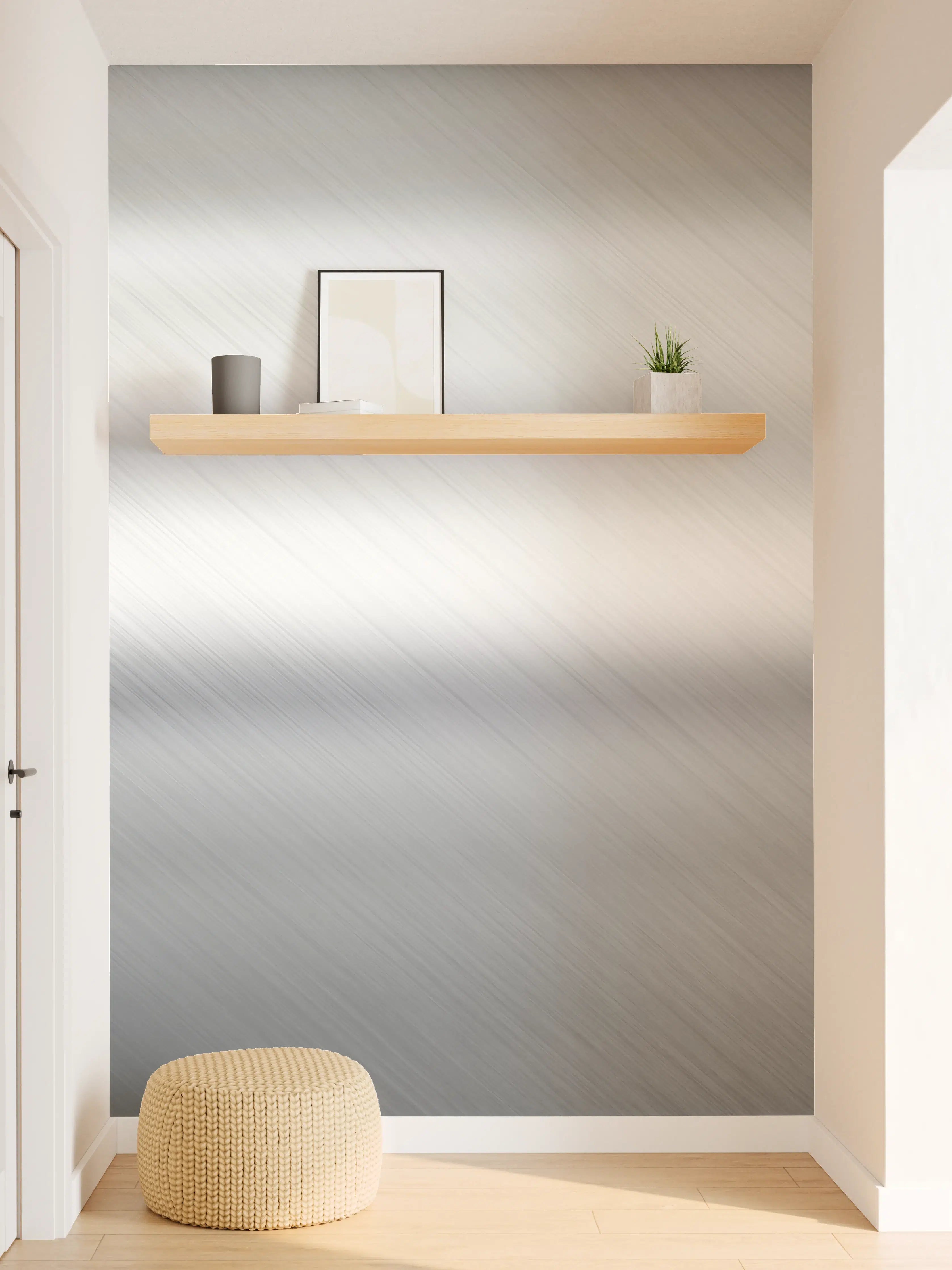 Wandverkleidung Flur - Gebürsteter Metall Hintergrund