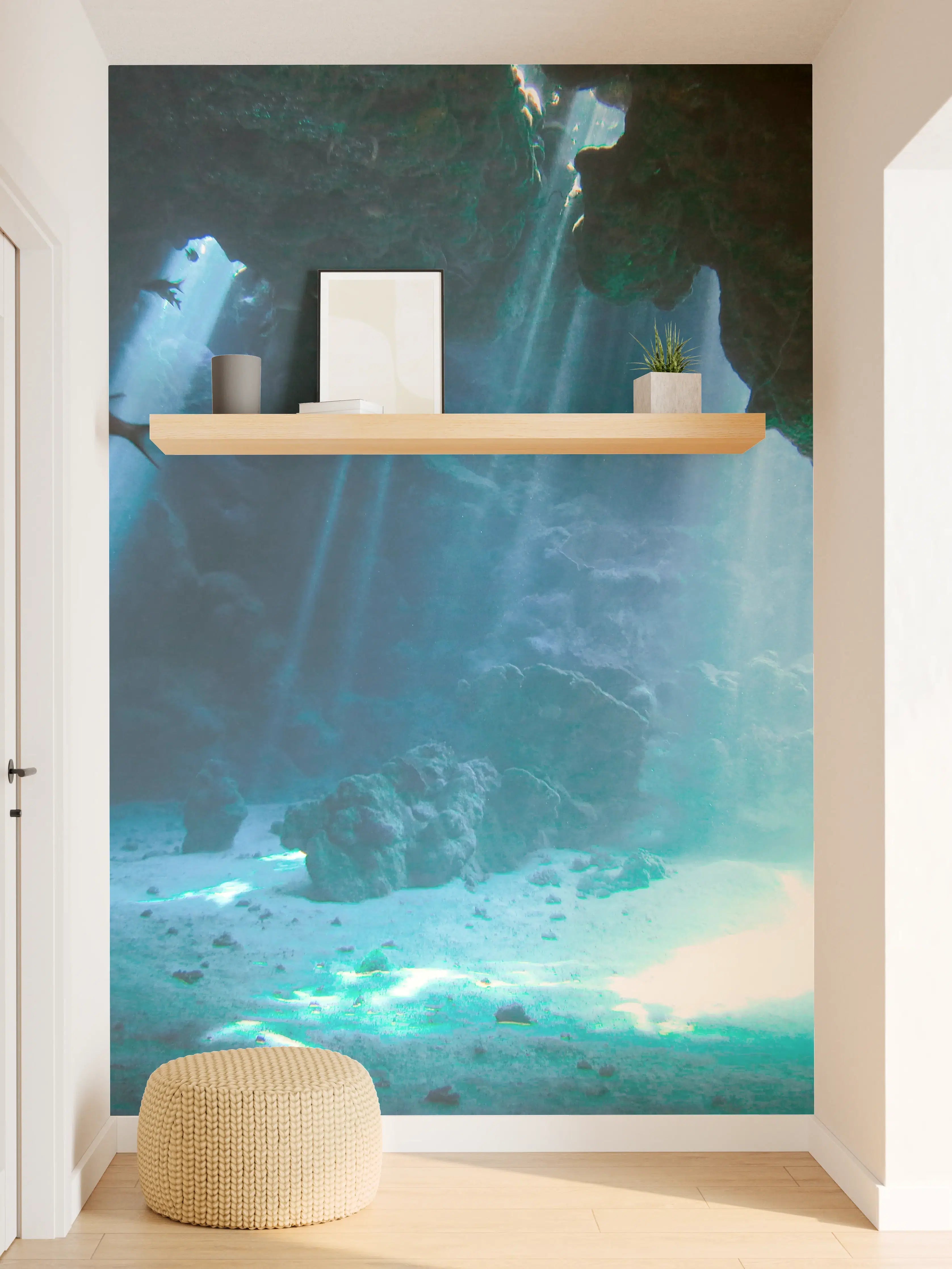 Wandverkleidung Flur - Geheimnisvolle Unterwasserlichtung