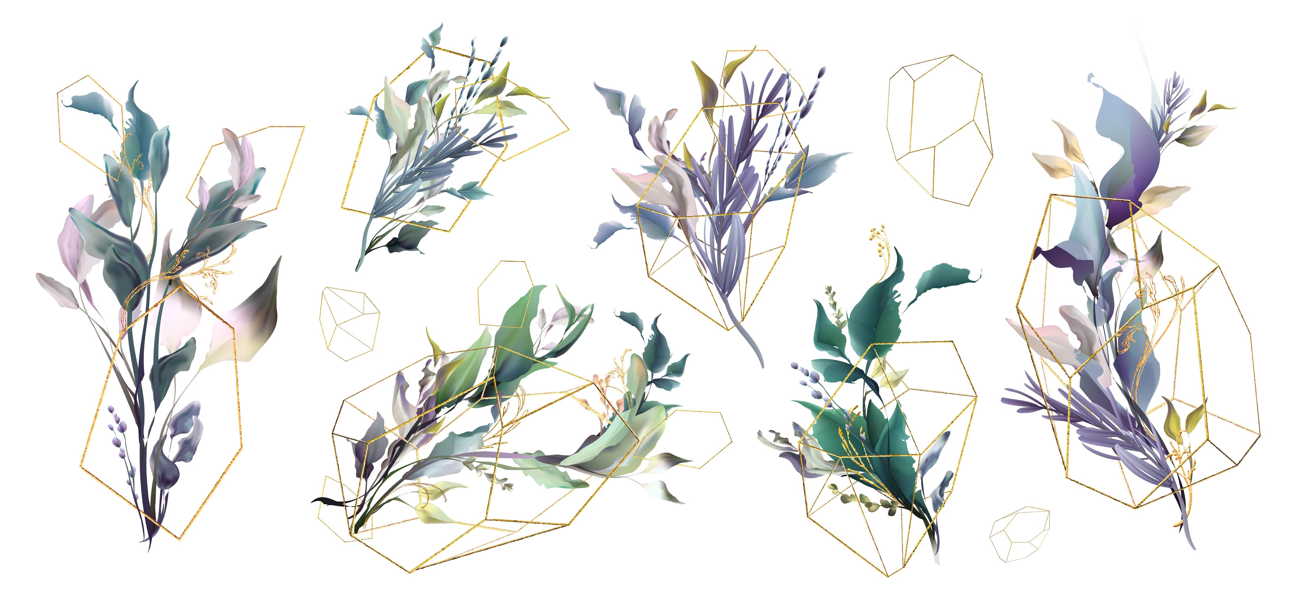 Wandverkleidung Flur-Geometrisch-Florales Kunstwerk