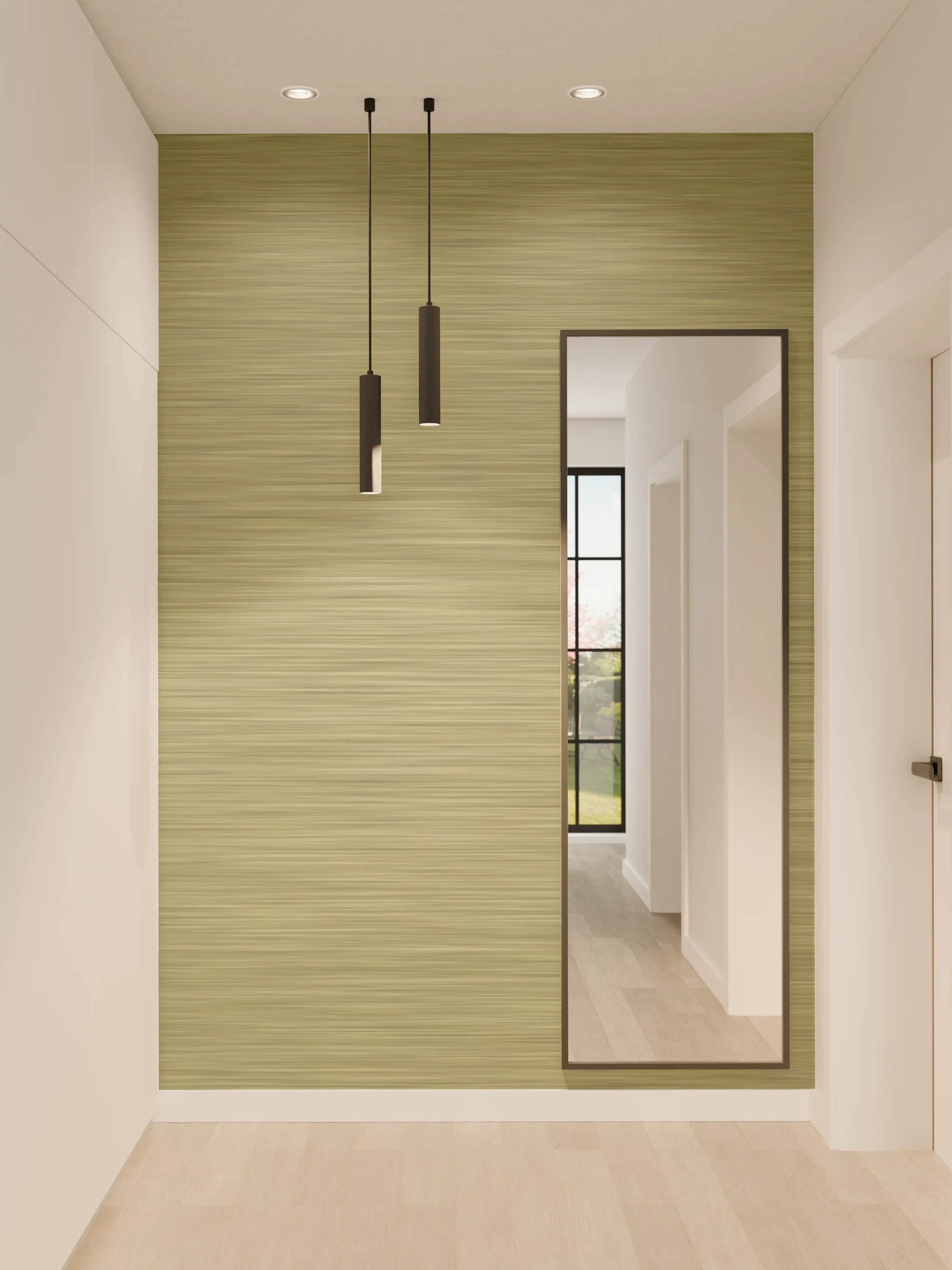 Wandverkleidung Flur - Gold - ALU Prime - Metall Gebürstet