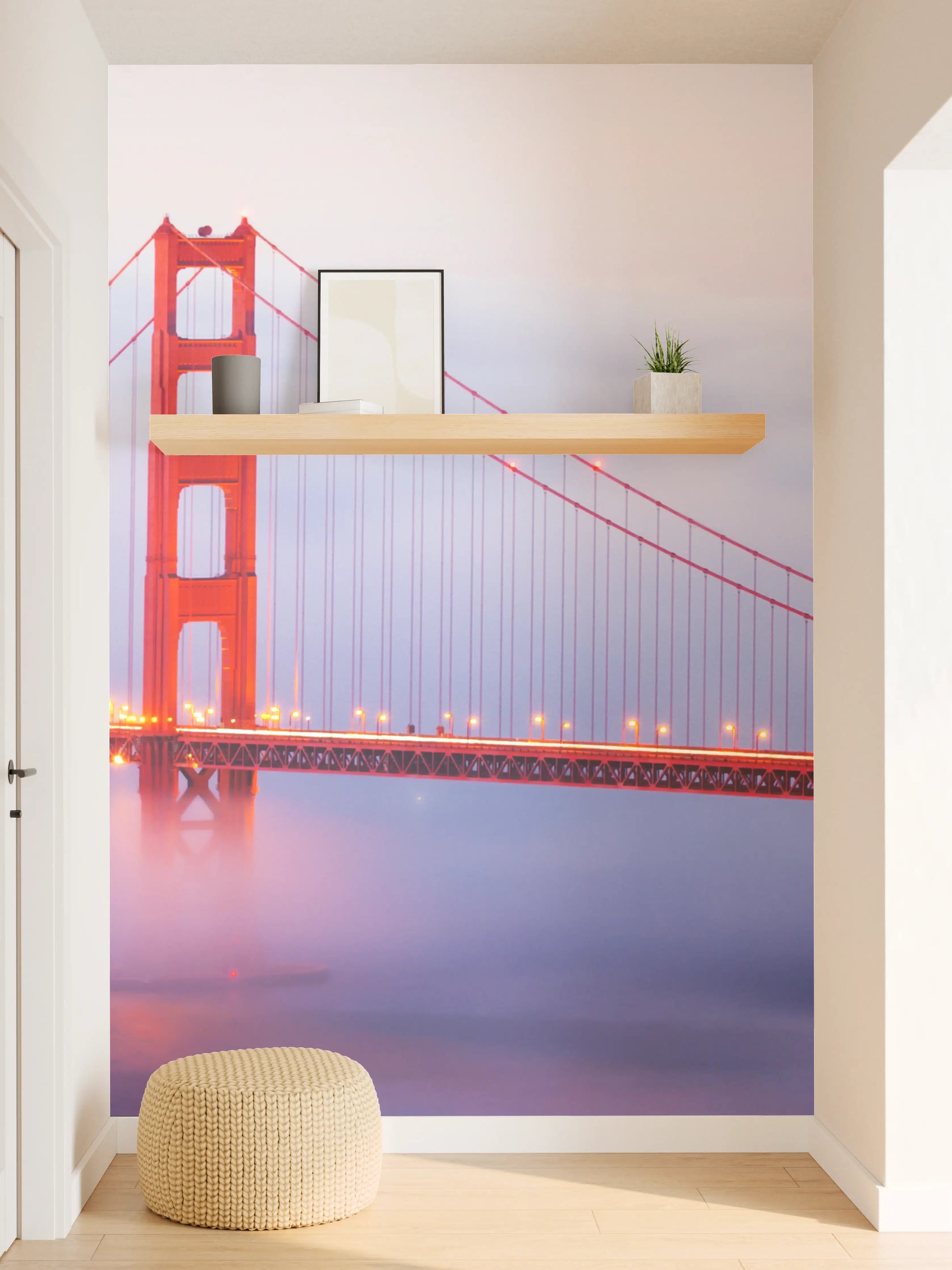 Wandverkleidung Flur - Golden Gate Bridge im Morgengrauen