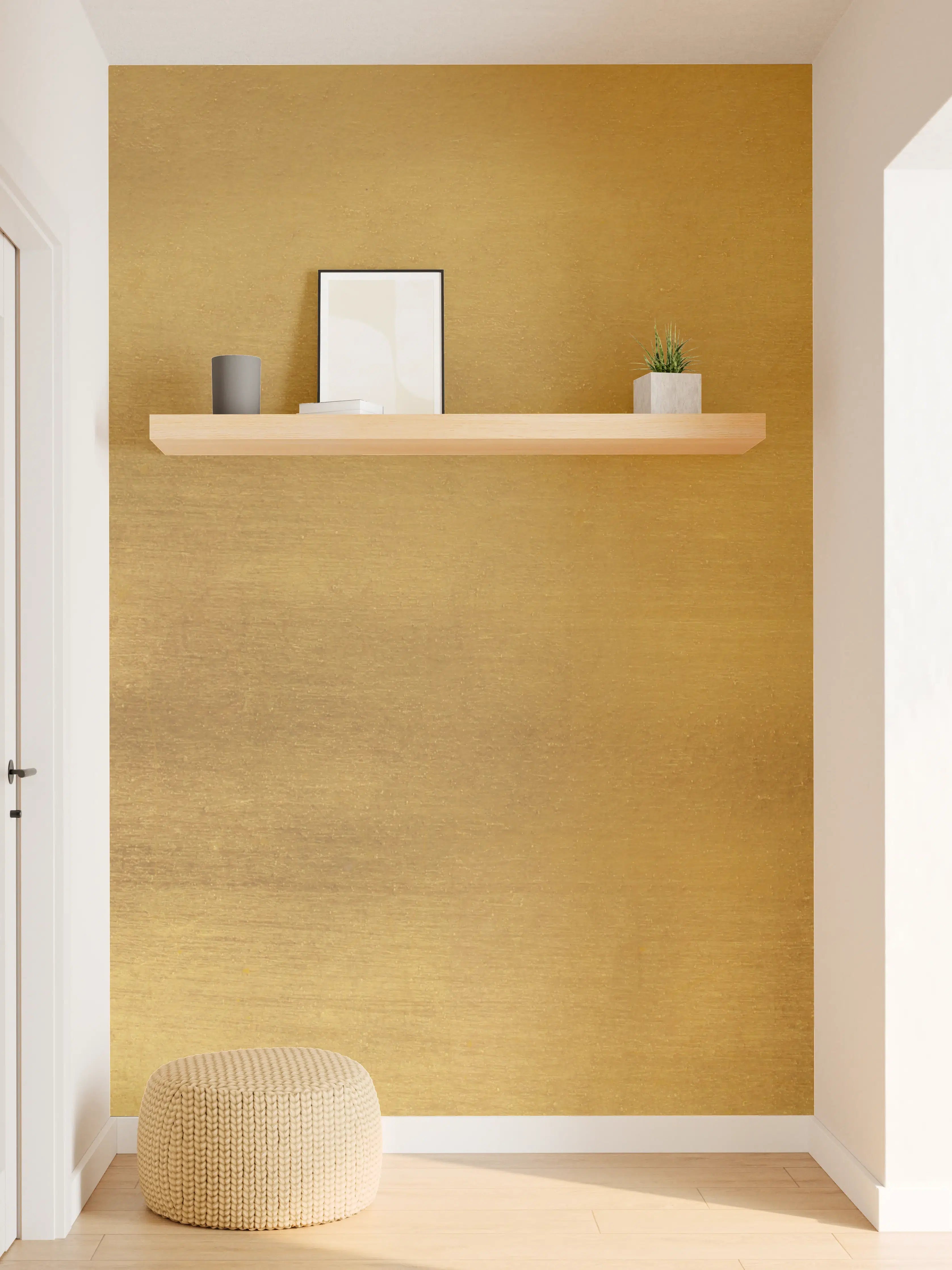 Wandverkleidung Flur - Goldene Holzoptik