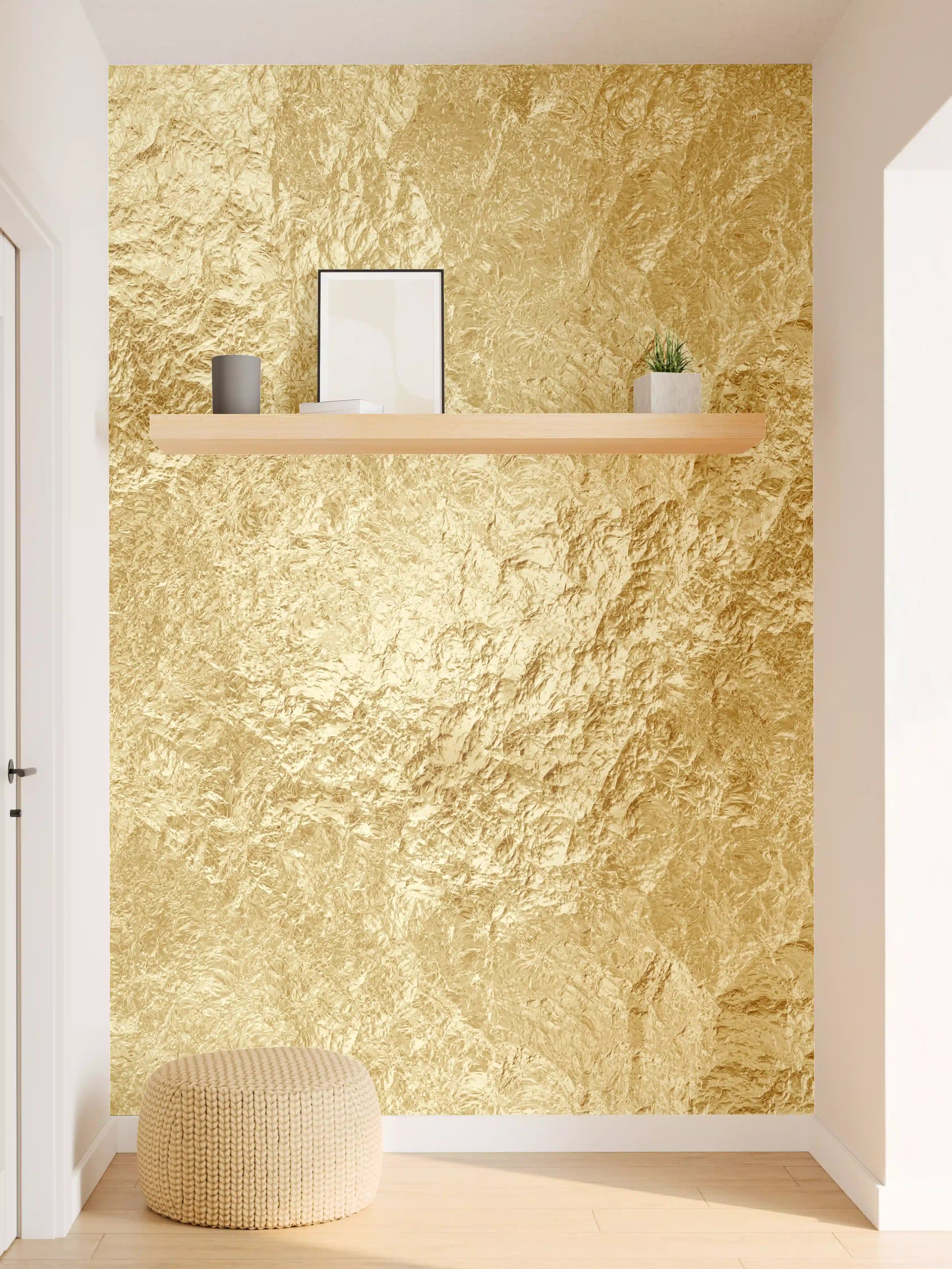 Wandverkleidung Flur - Goldene Luxus Textur