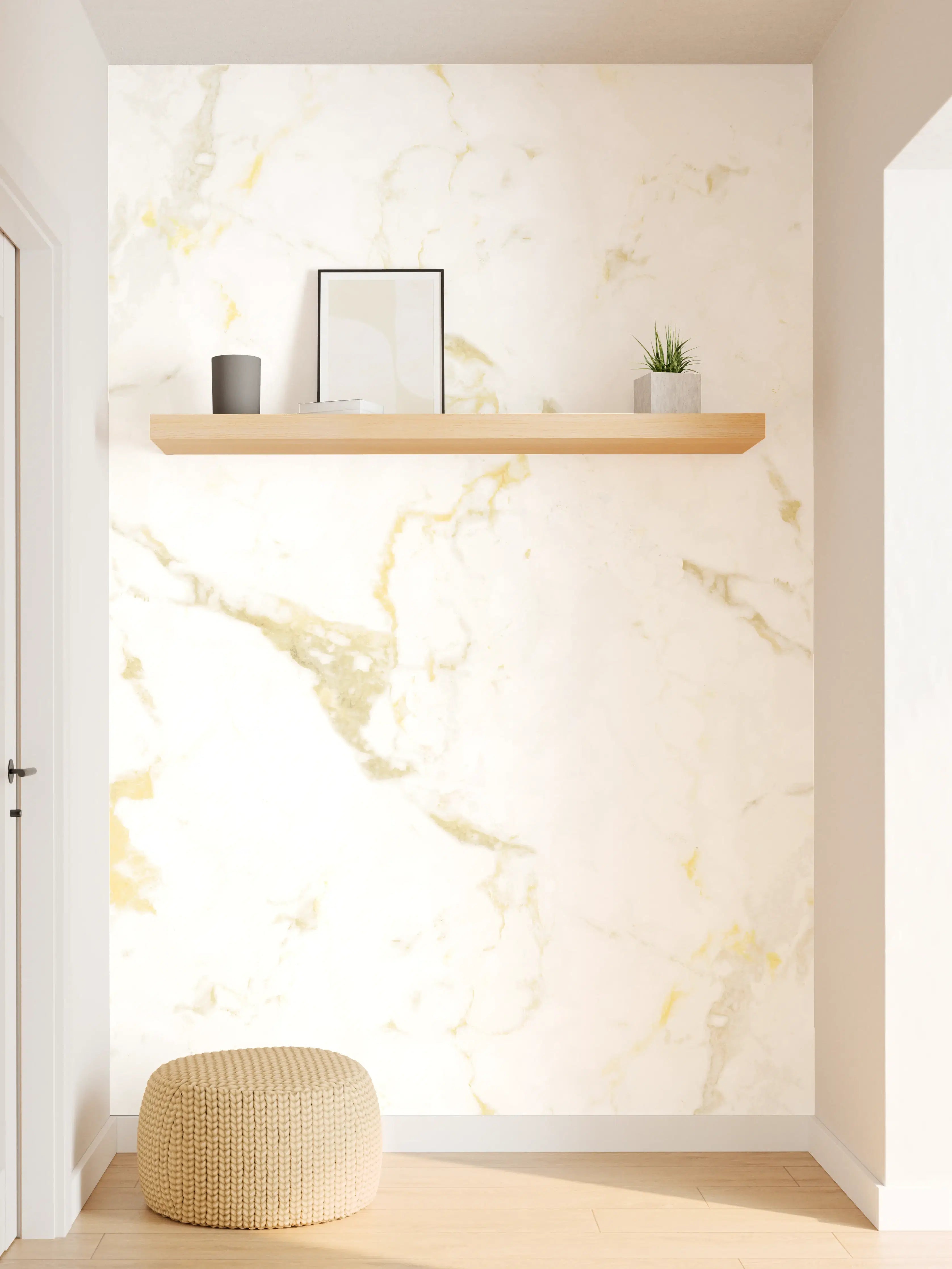 Wandverkleidung Flur - Goldmarmor Textur