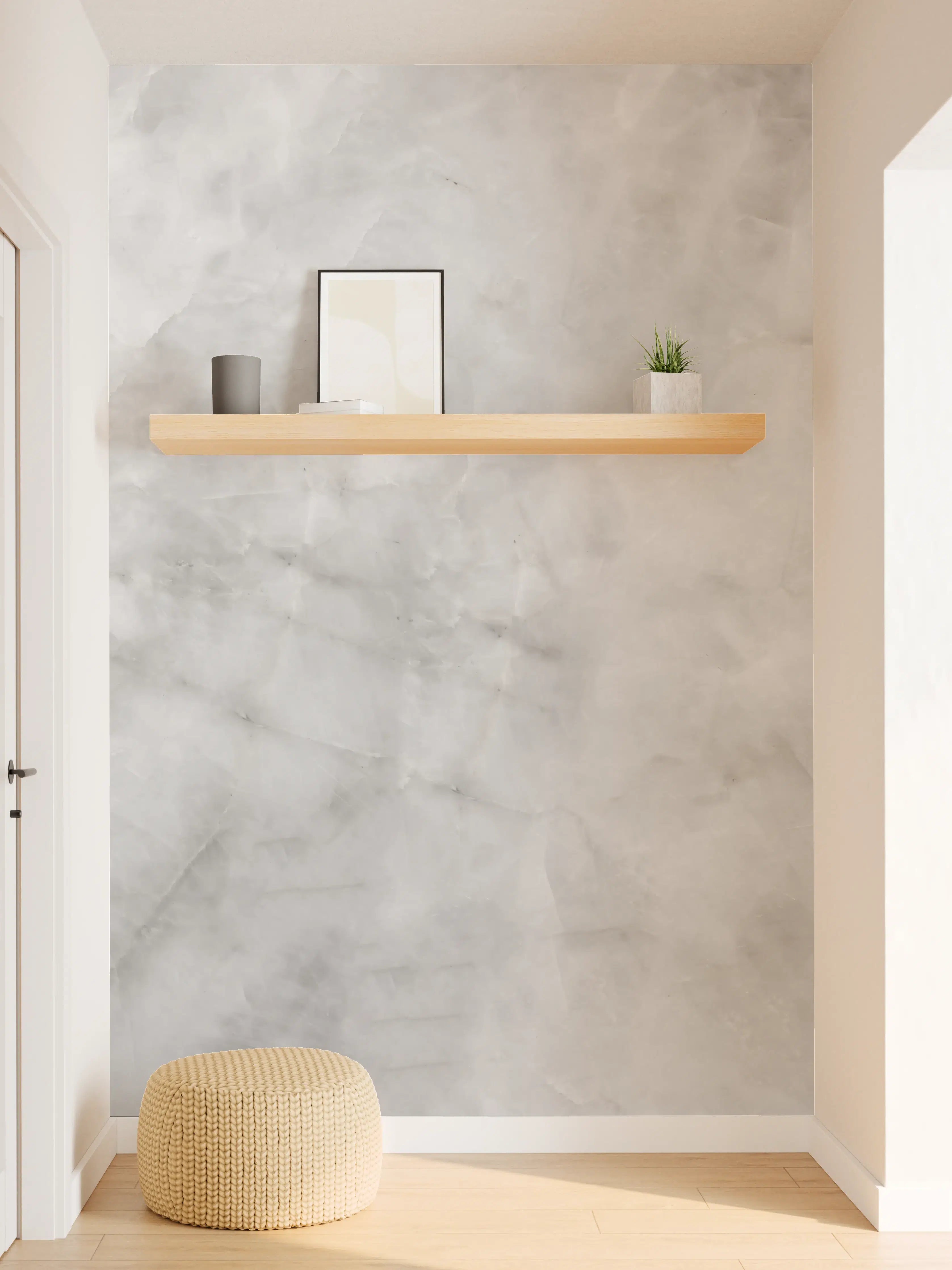 Wandverkleidung Flur - Gräuliche Marmor Textur