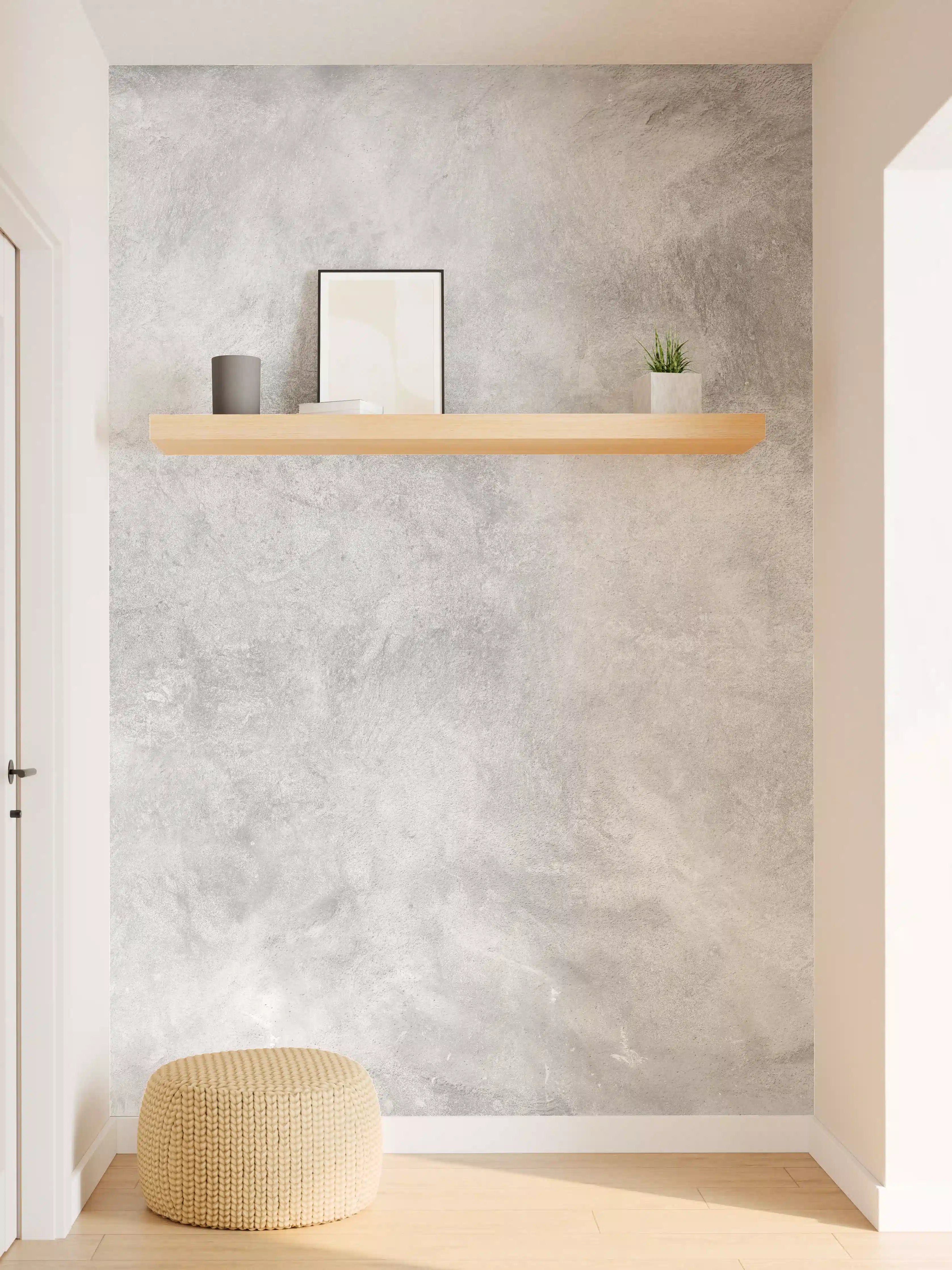 Wandverkleidung Flur - Gräuliches Marmor Design