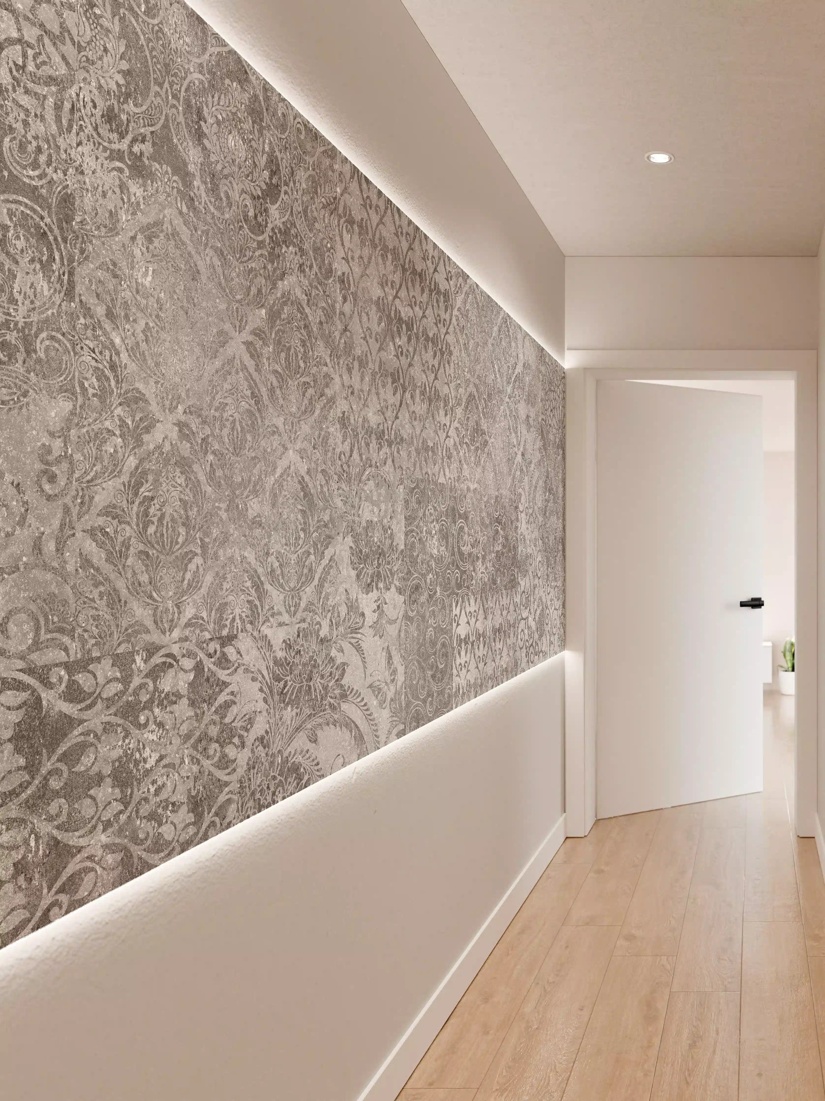 Wandverkleidung Flur - Gräuliches Mosaik Muster