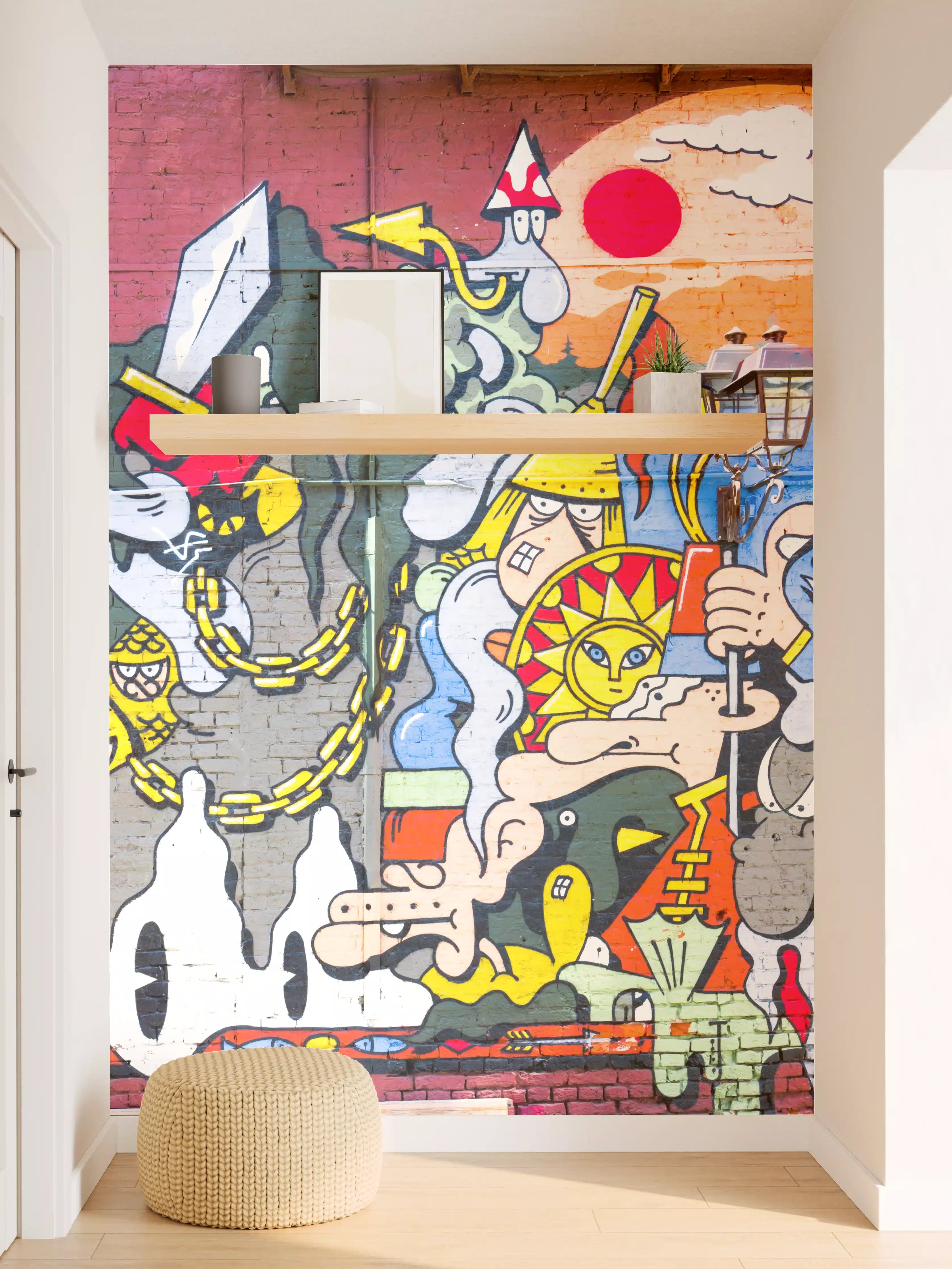 Wandverkleidung Flur - Graffiti Wand - Urban Streetstyle