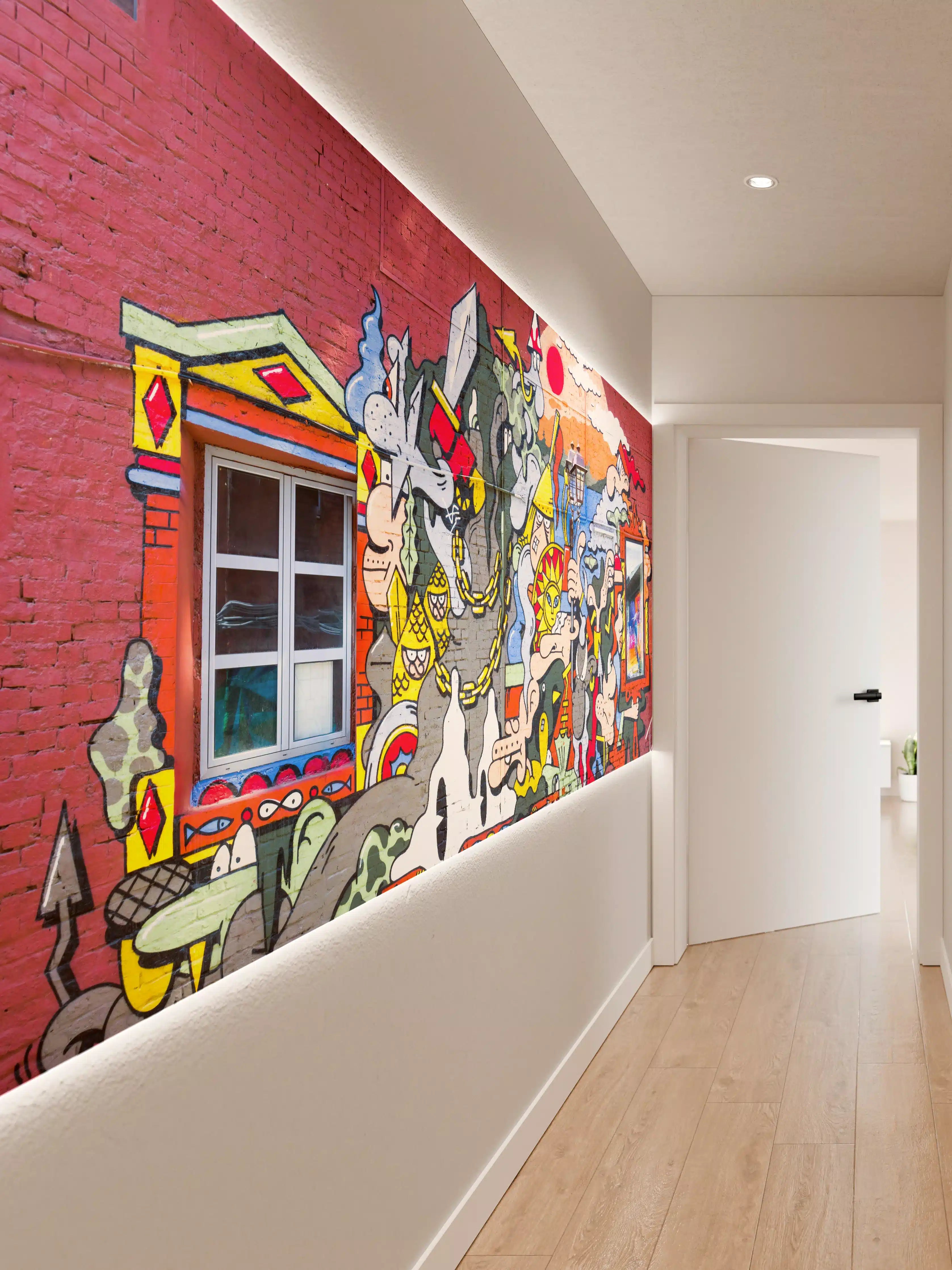 Wandverkleidung Flur - Graffiti Wand - Urban Streetstyle