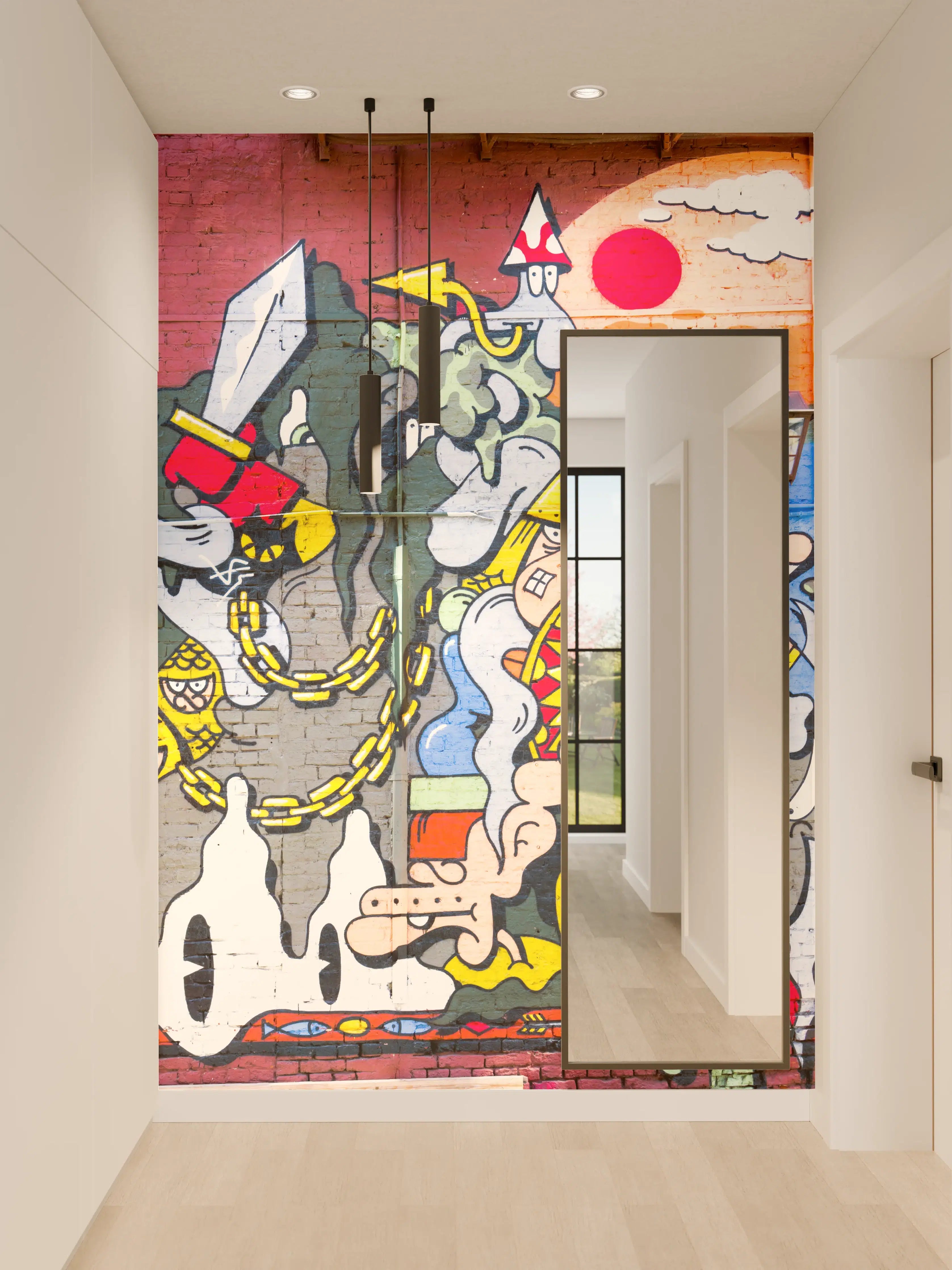 Wandverkleidung Flur - Graffiti Wand - Urban Streetstyle