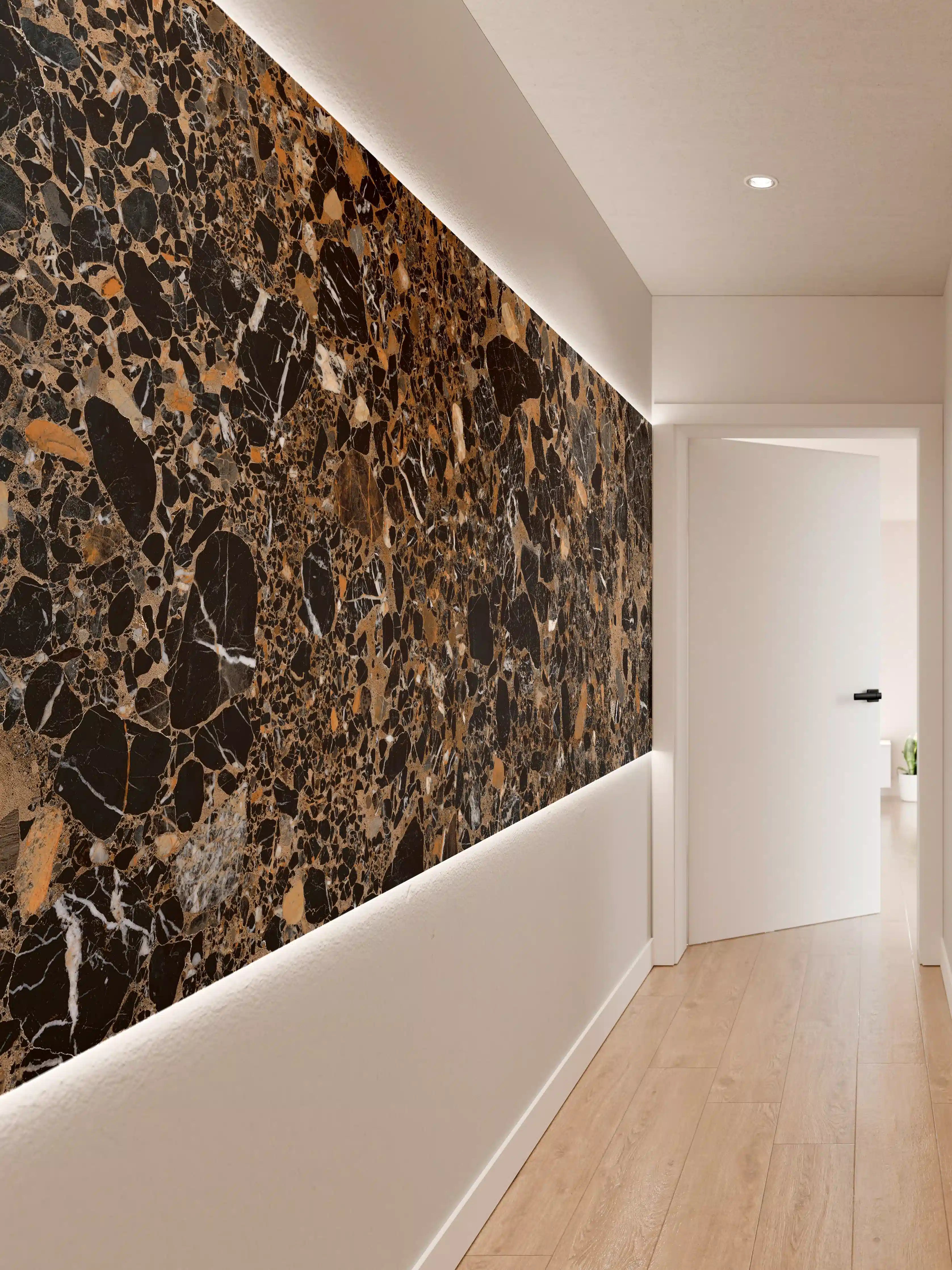 Wandverkleidung Flur - Granit luxus Textur