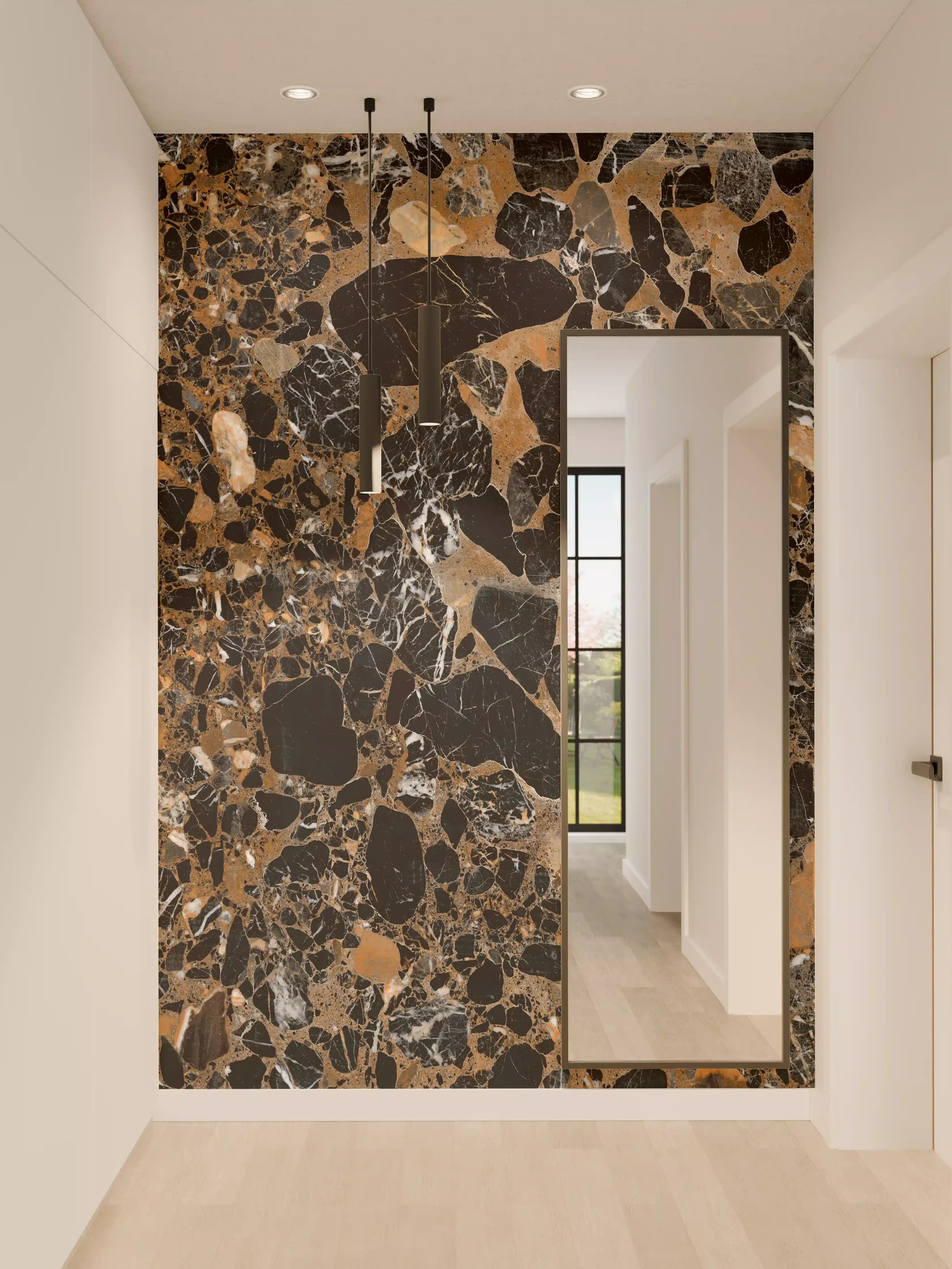 Wandverkleidung Flur - Granit luxus Textur