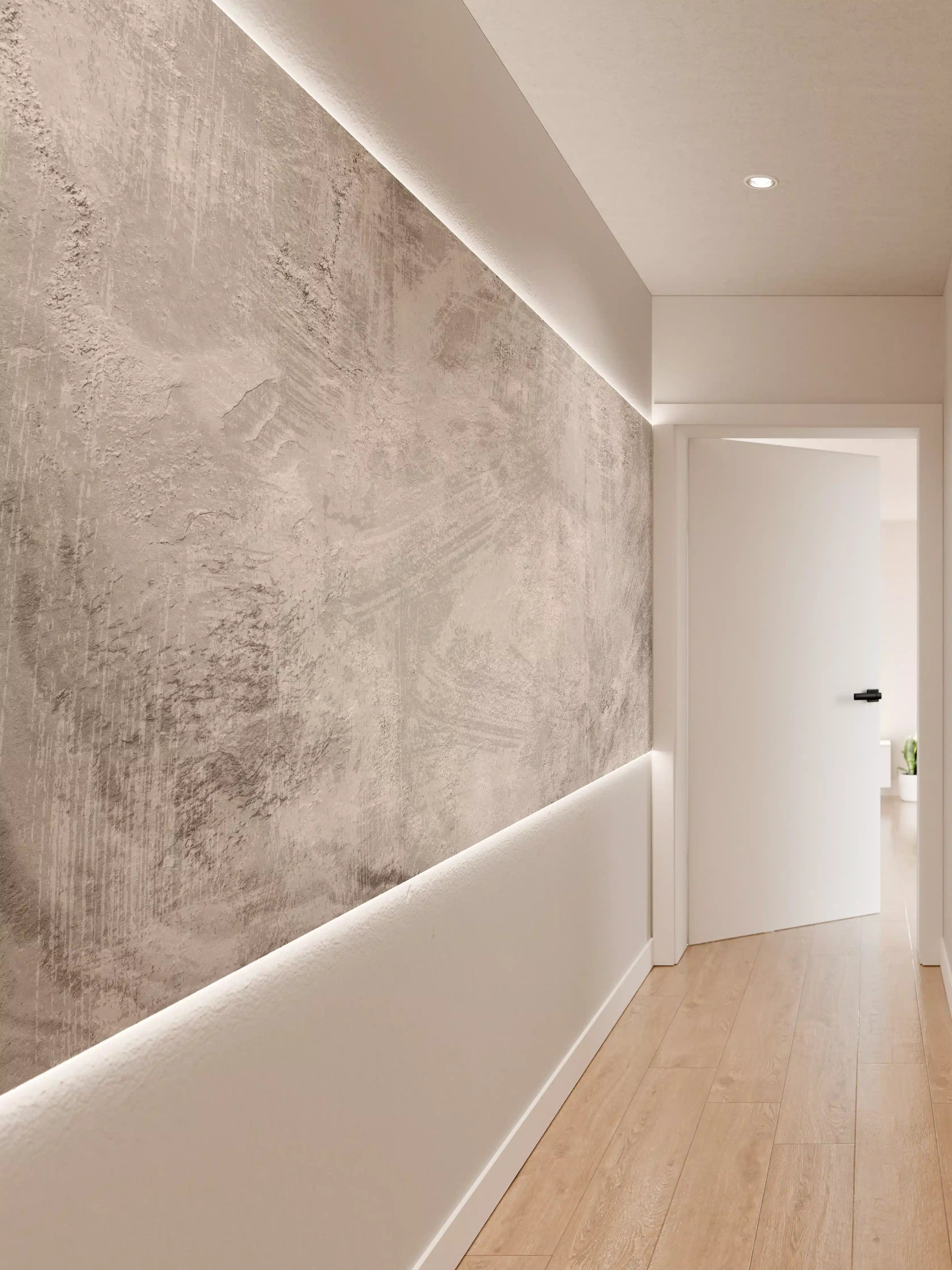 Wandverkleidung Flur - Graue Beton Textur Struktur