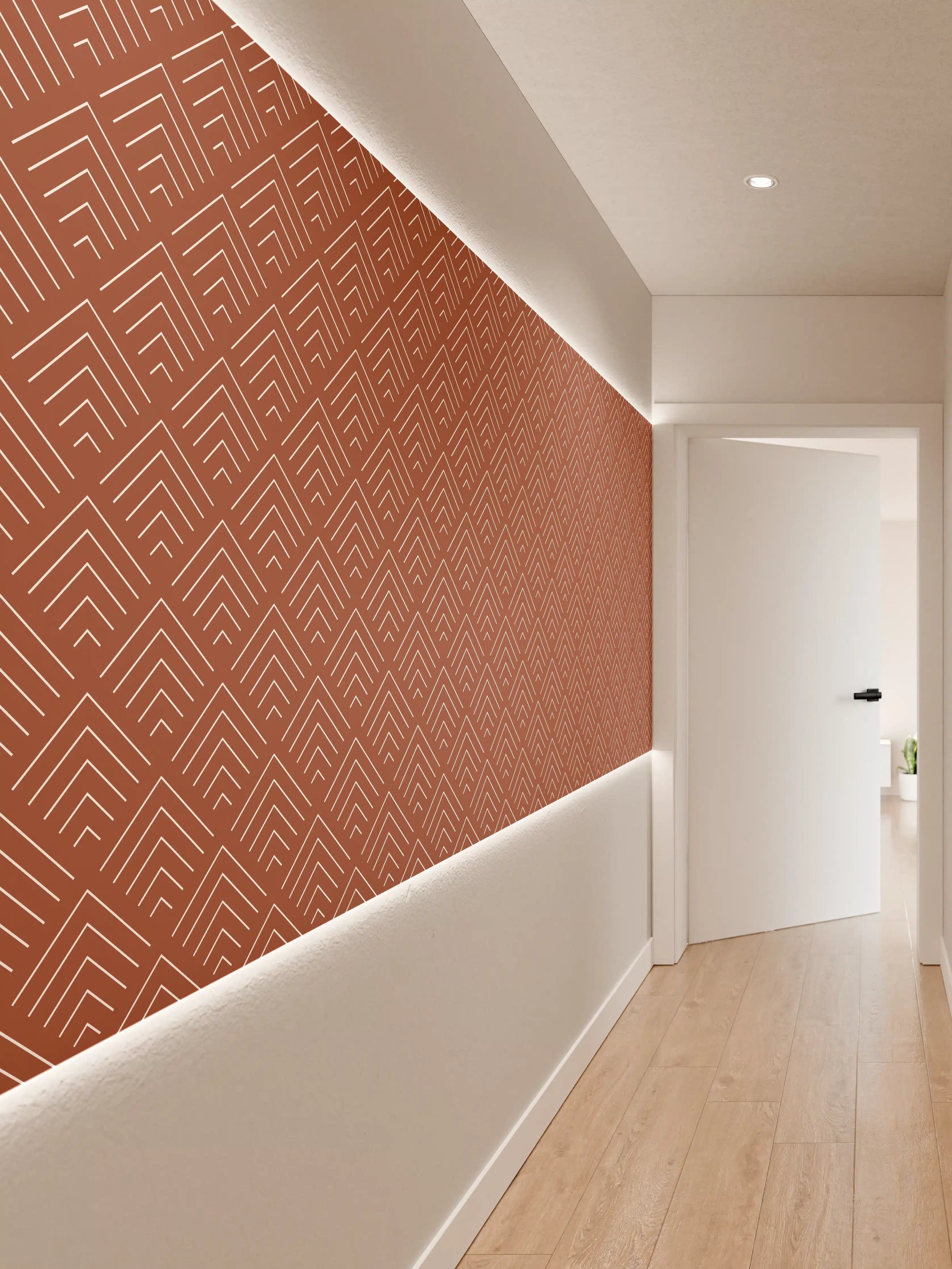 Wandverkleidung Flur - Graue Feinheiten im warmen Design