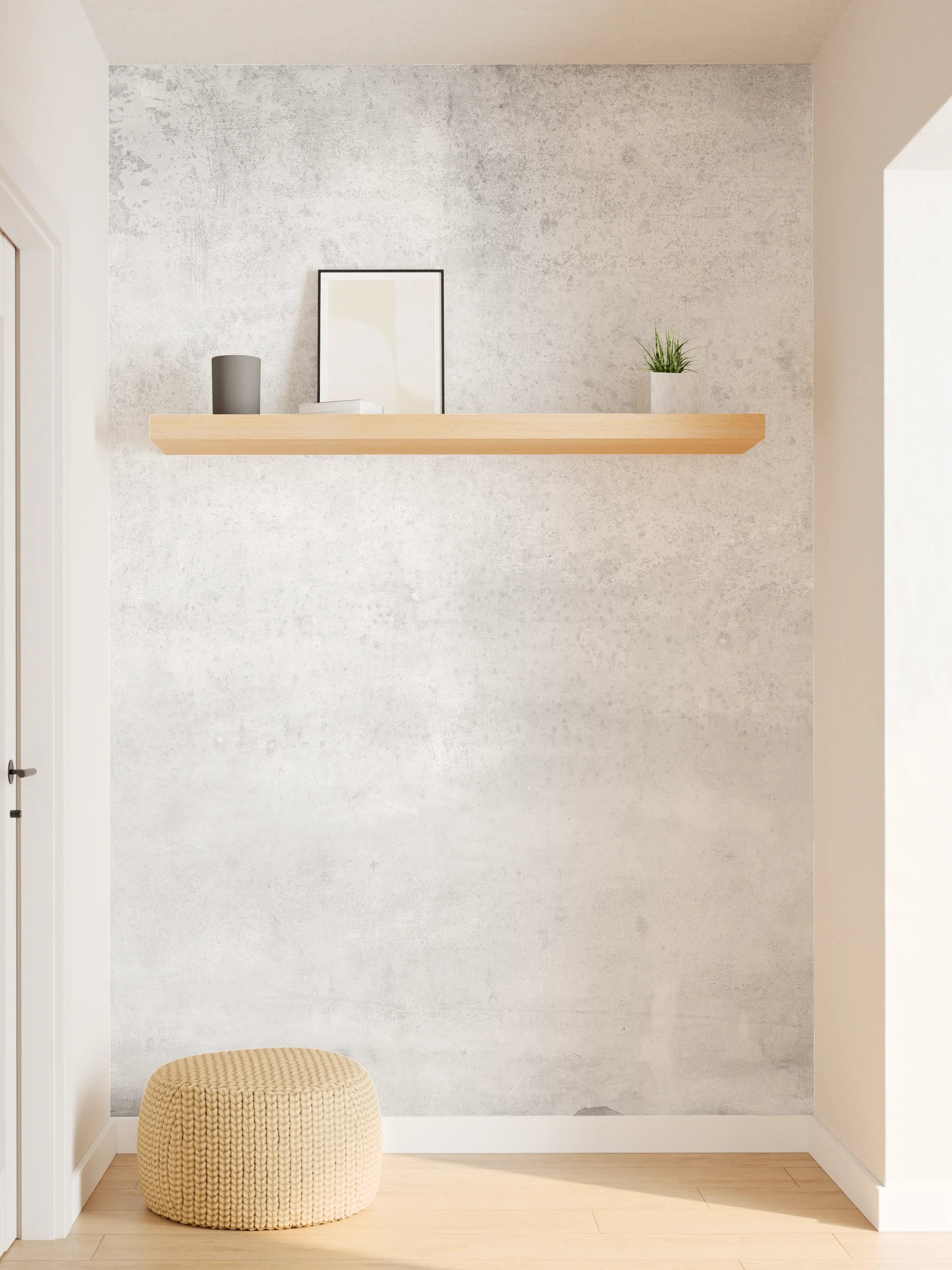 Wandverkleidung Flur - Graue Grunge Betonwand