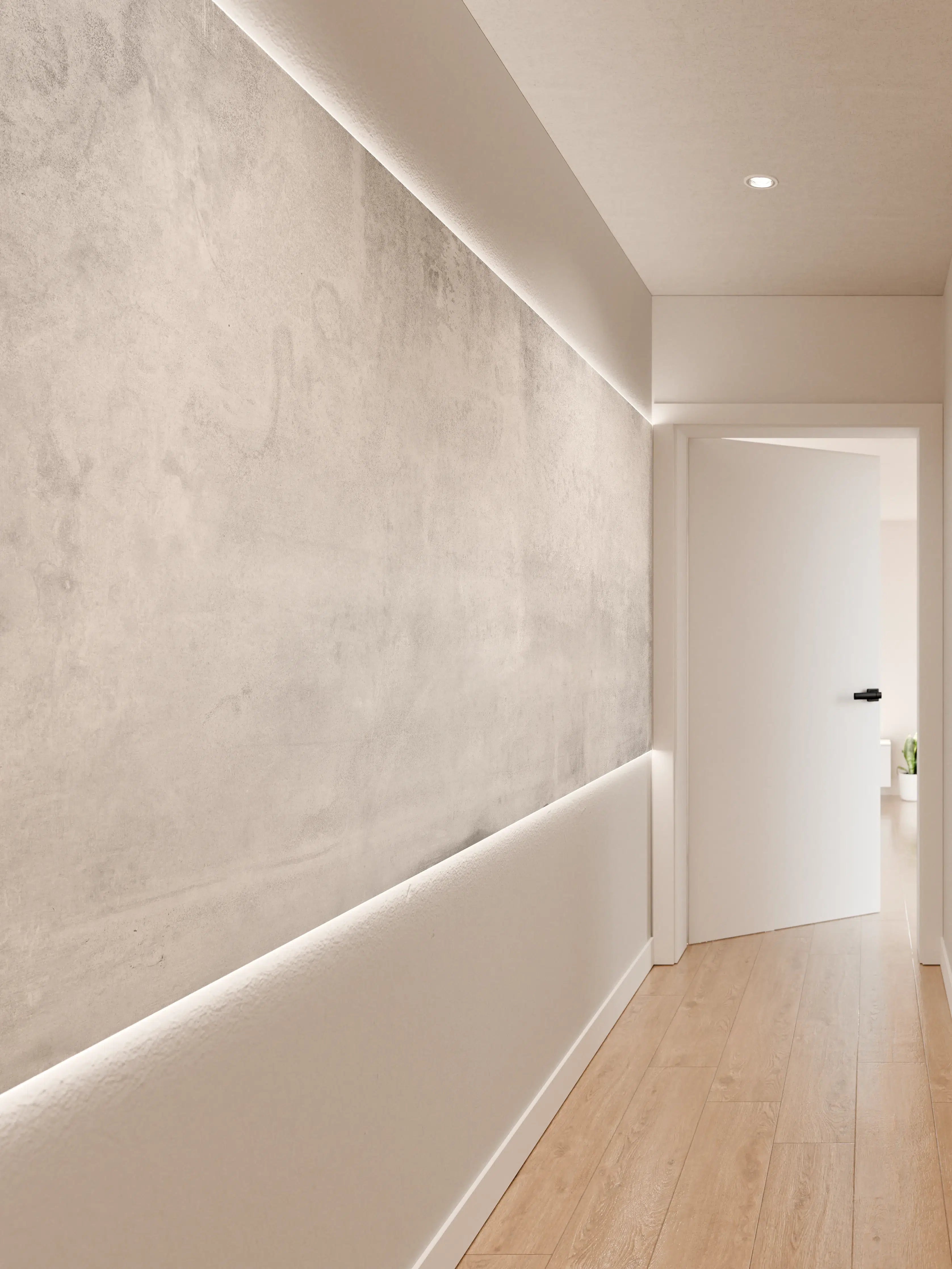 Wandverkleidung Flur - Graue Grunge Betonwand