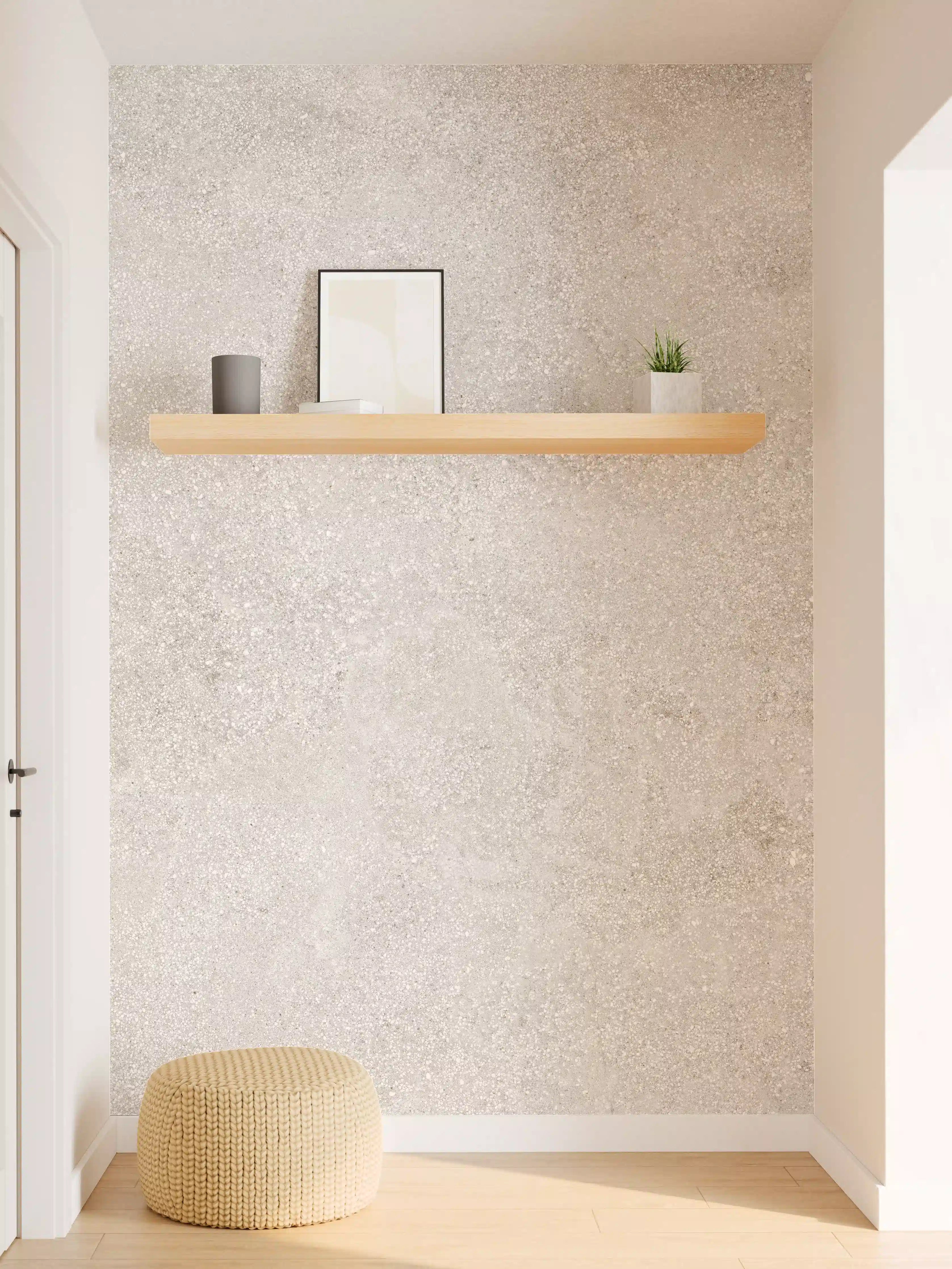 Wandverkleidung Flur - Graue Zement Struktur