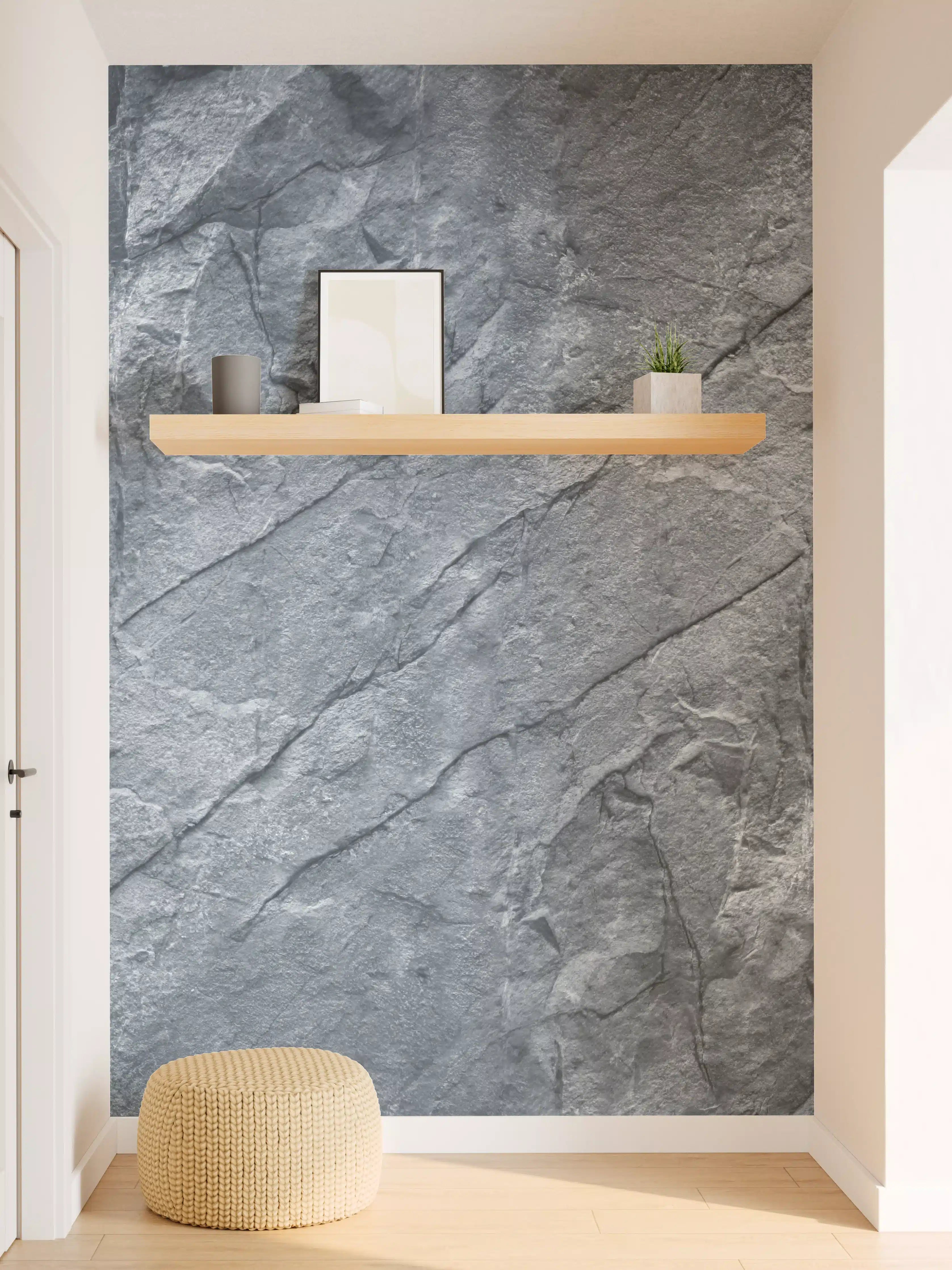Wandverkleidung Flur - Grauer Felsfelsen mit Textur