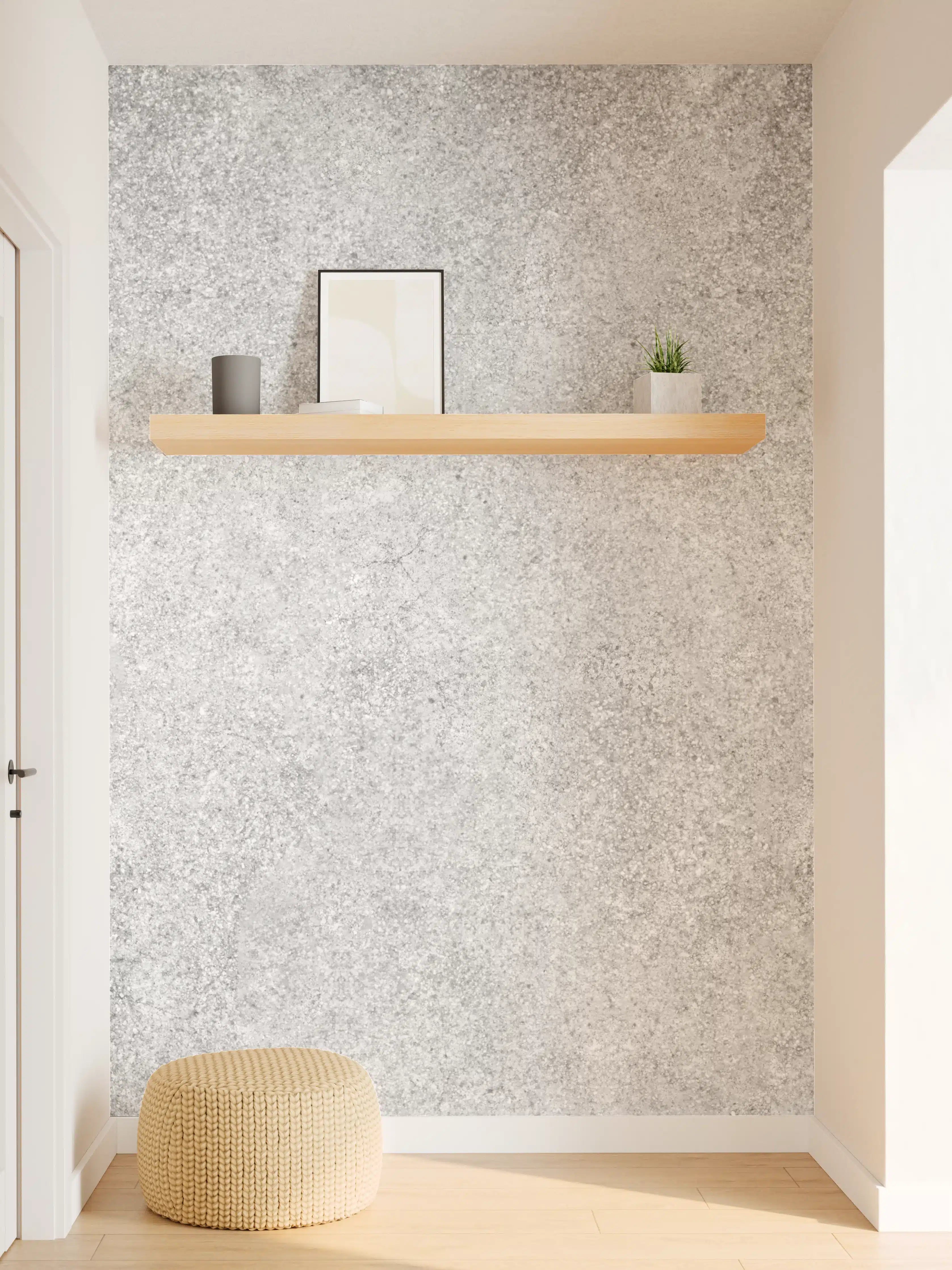 Wandverkleidung Flur - Grauer Kalkstein