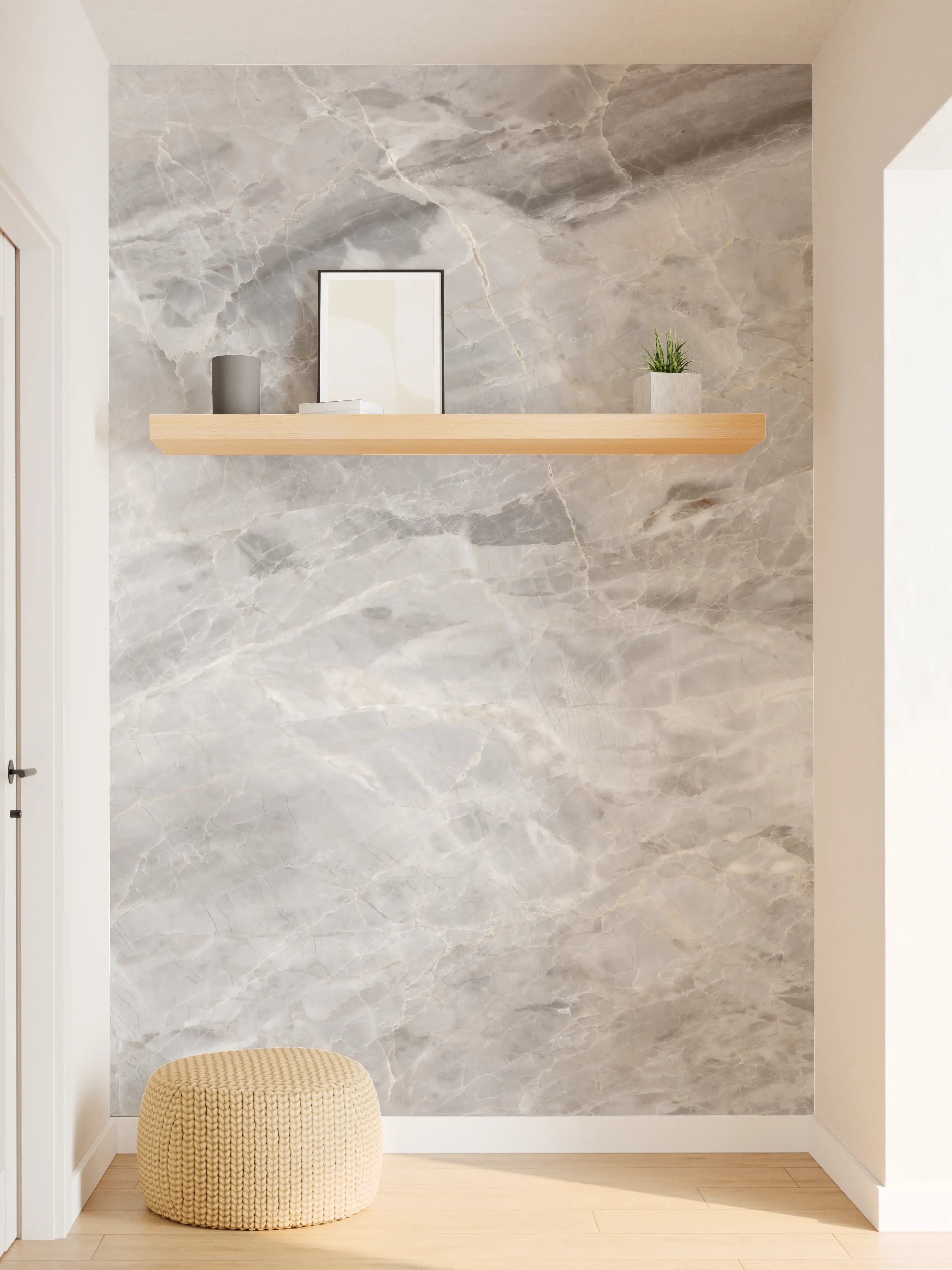 Wandverkleidung Flur - Grauer Marmor - Granit