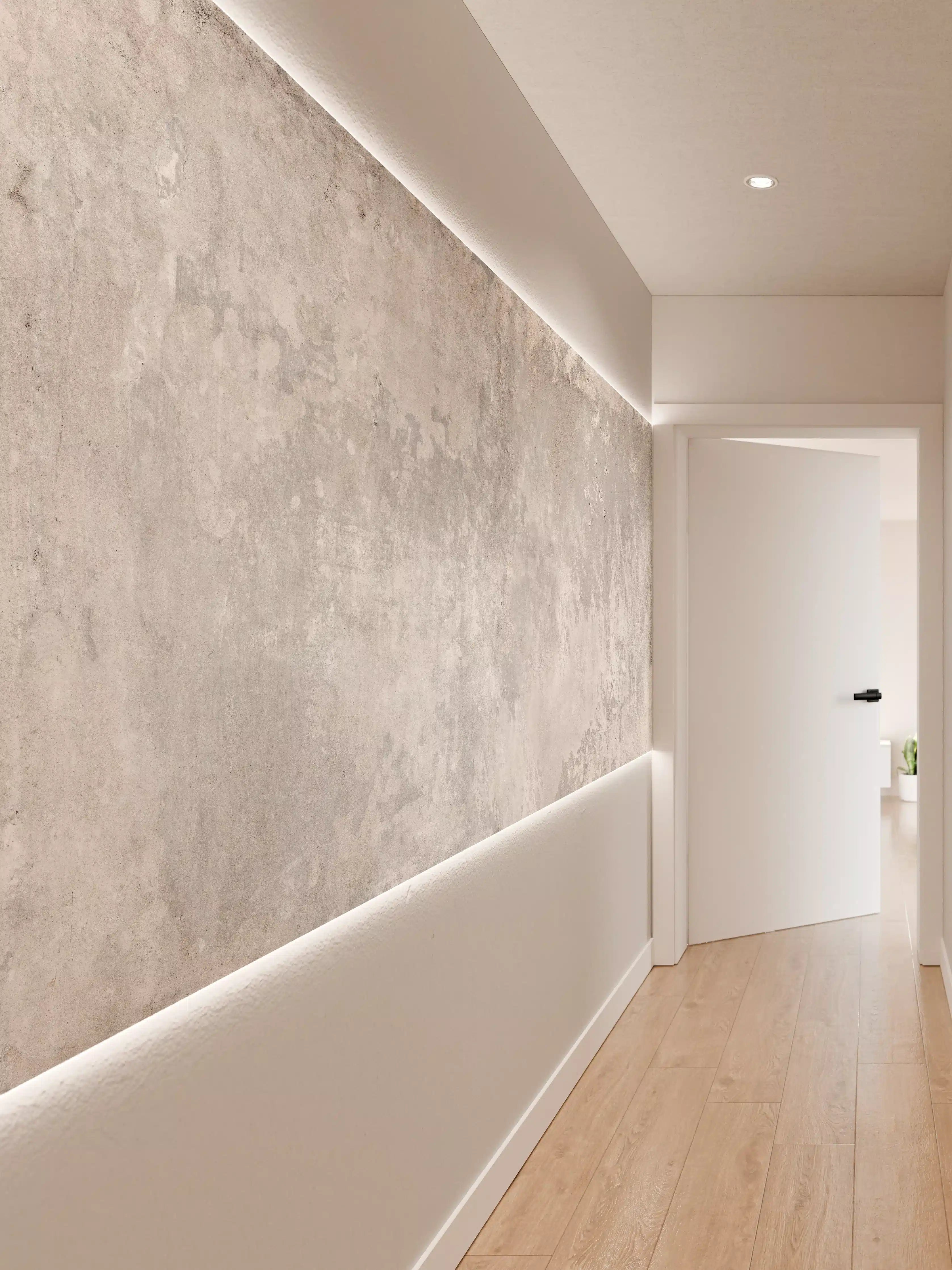 Wandverkleidung Flur - Grauer Zement-Hintergrund