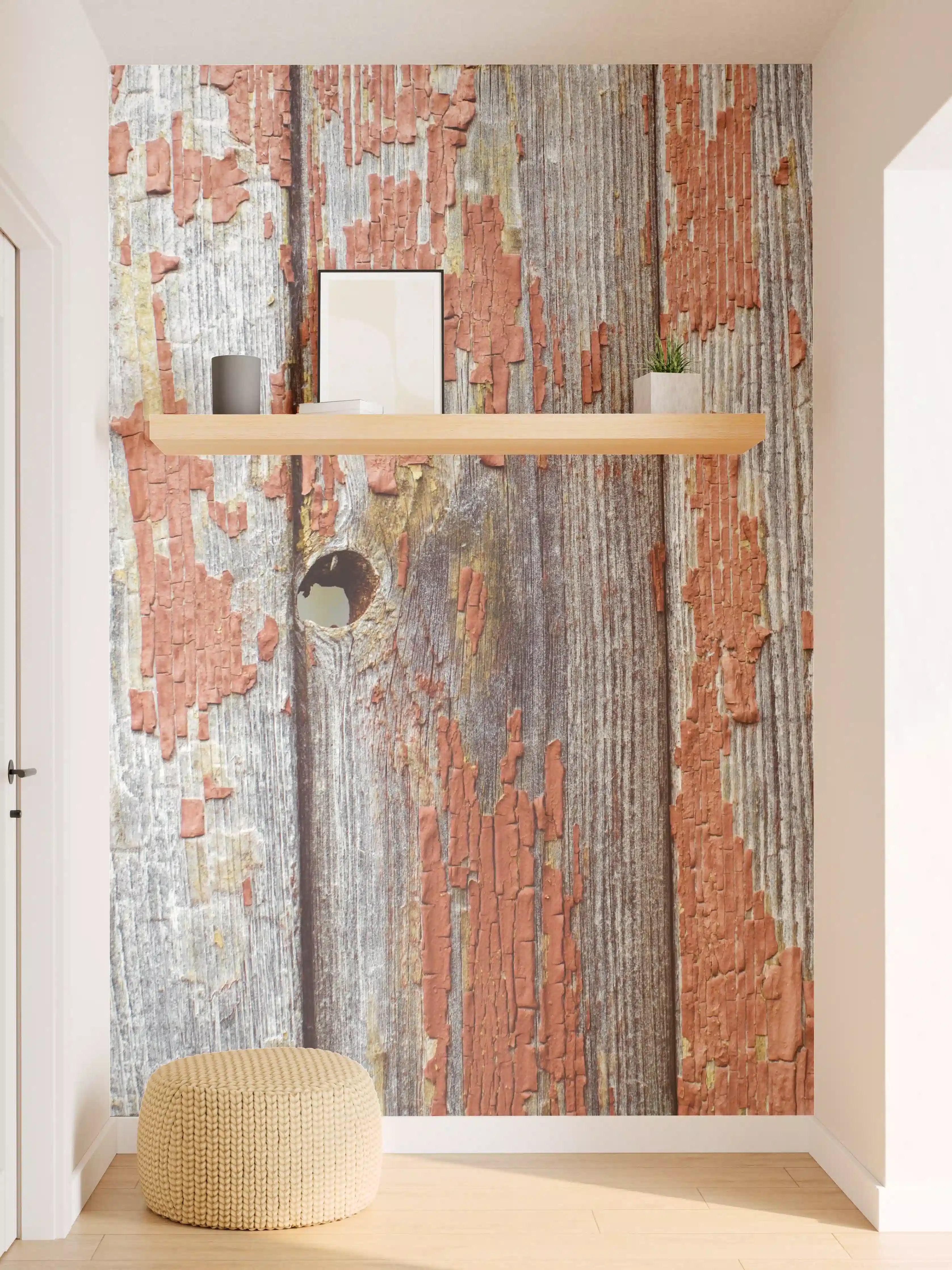 Wandverkleidung Flur - Graues Echo im alten Holz
