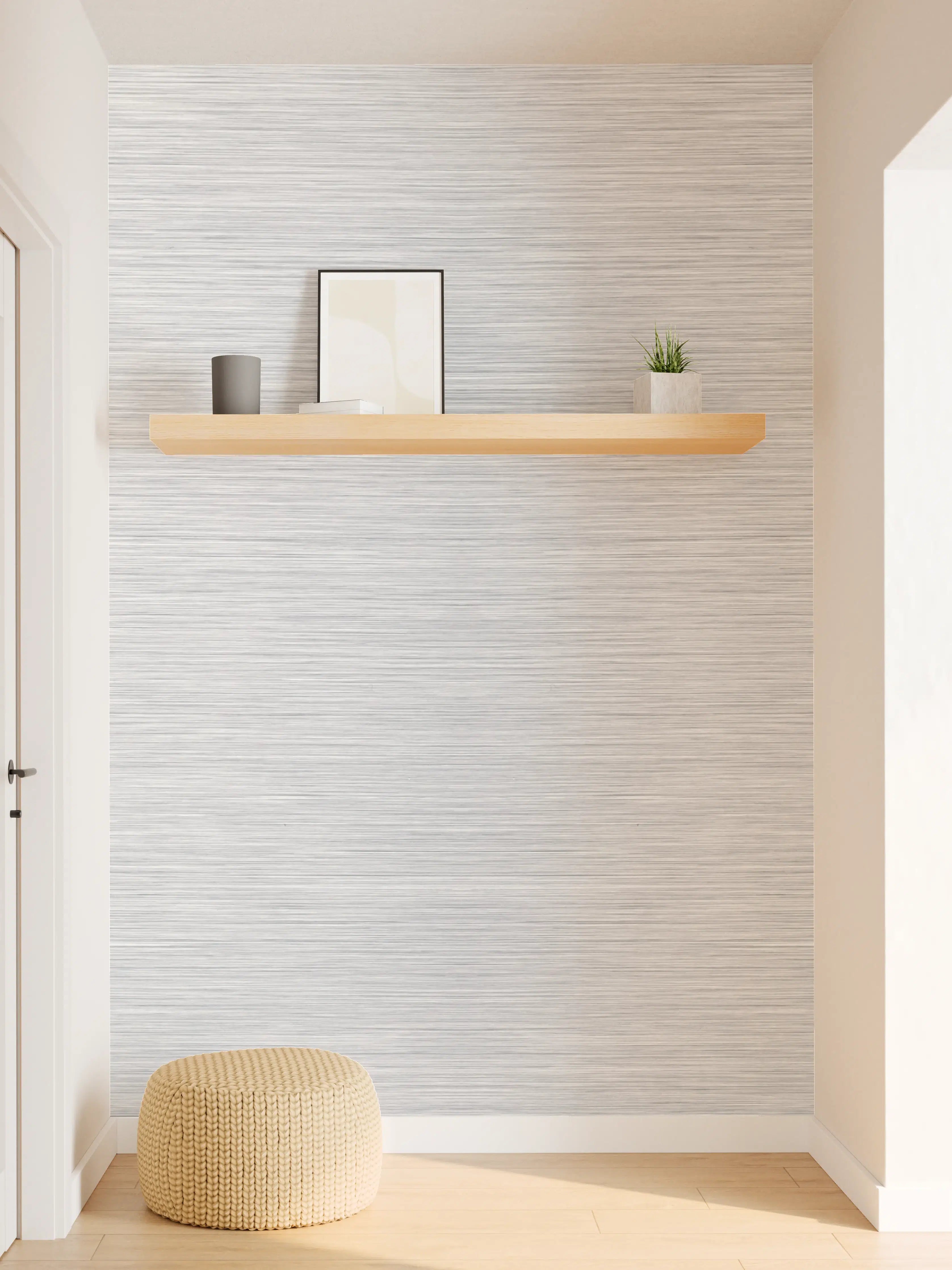 Wandverkleidung Flur - Graues Metall-Design