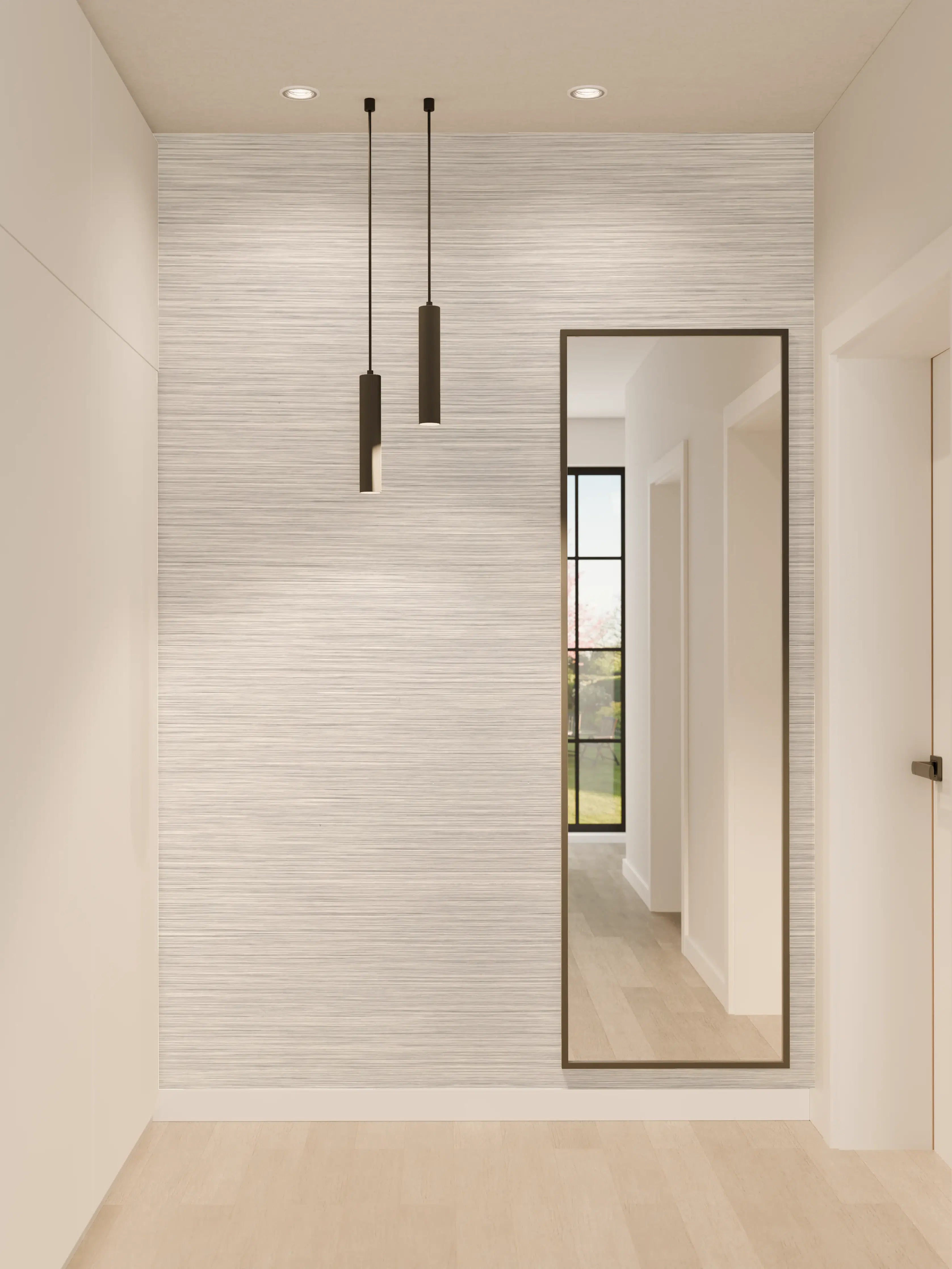 Wandverkleidung Flur - Graues Metall-Design