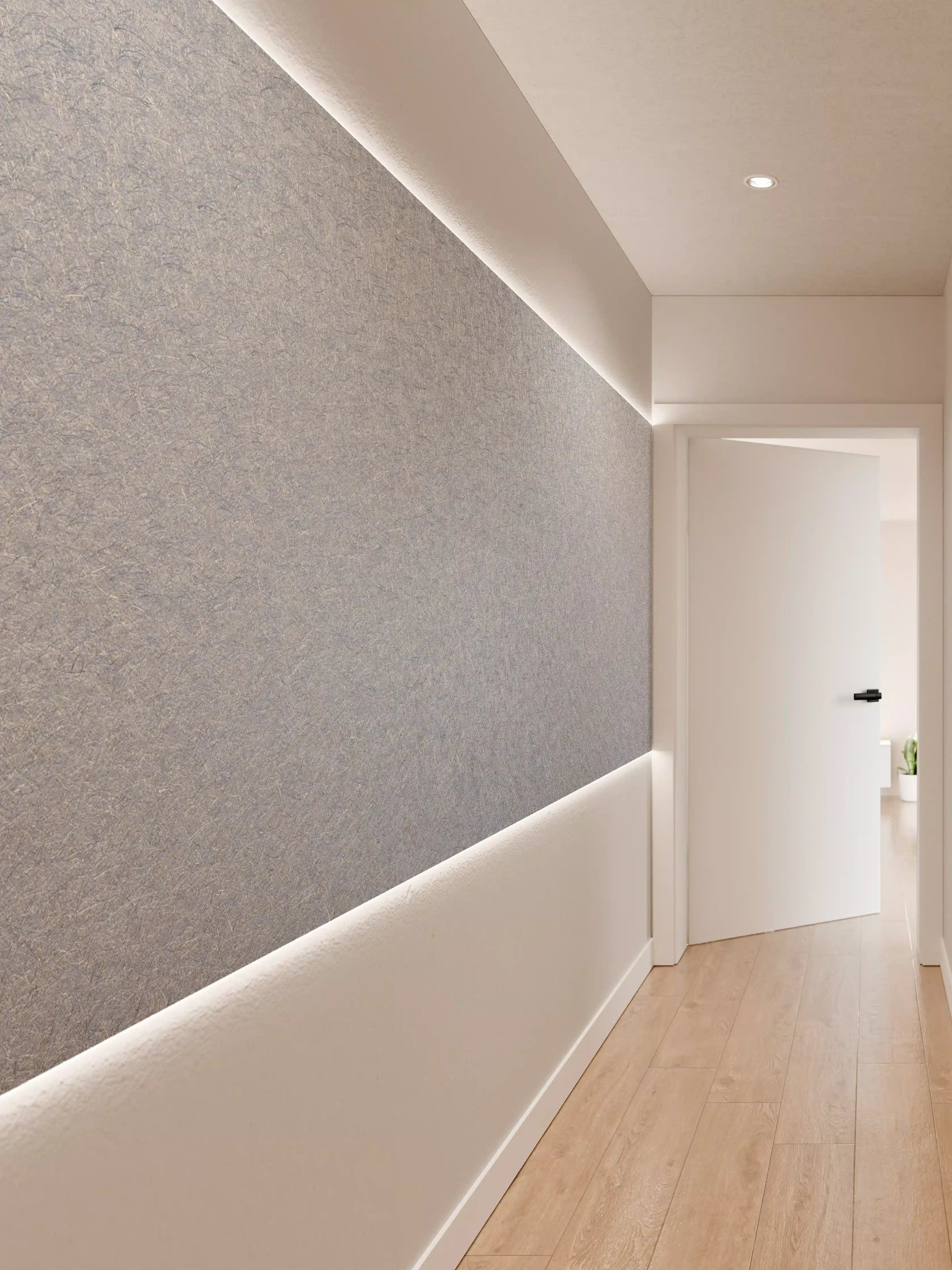 Wandverkleidung Flur - Graues Metallic-Bild voller Schattierungen
