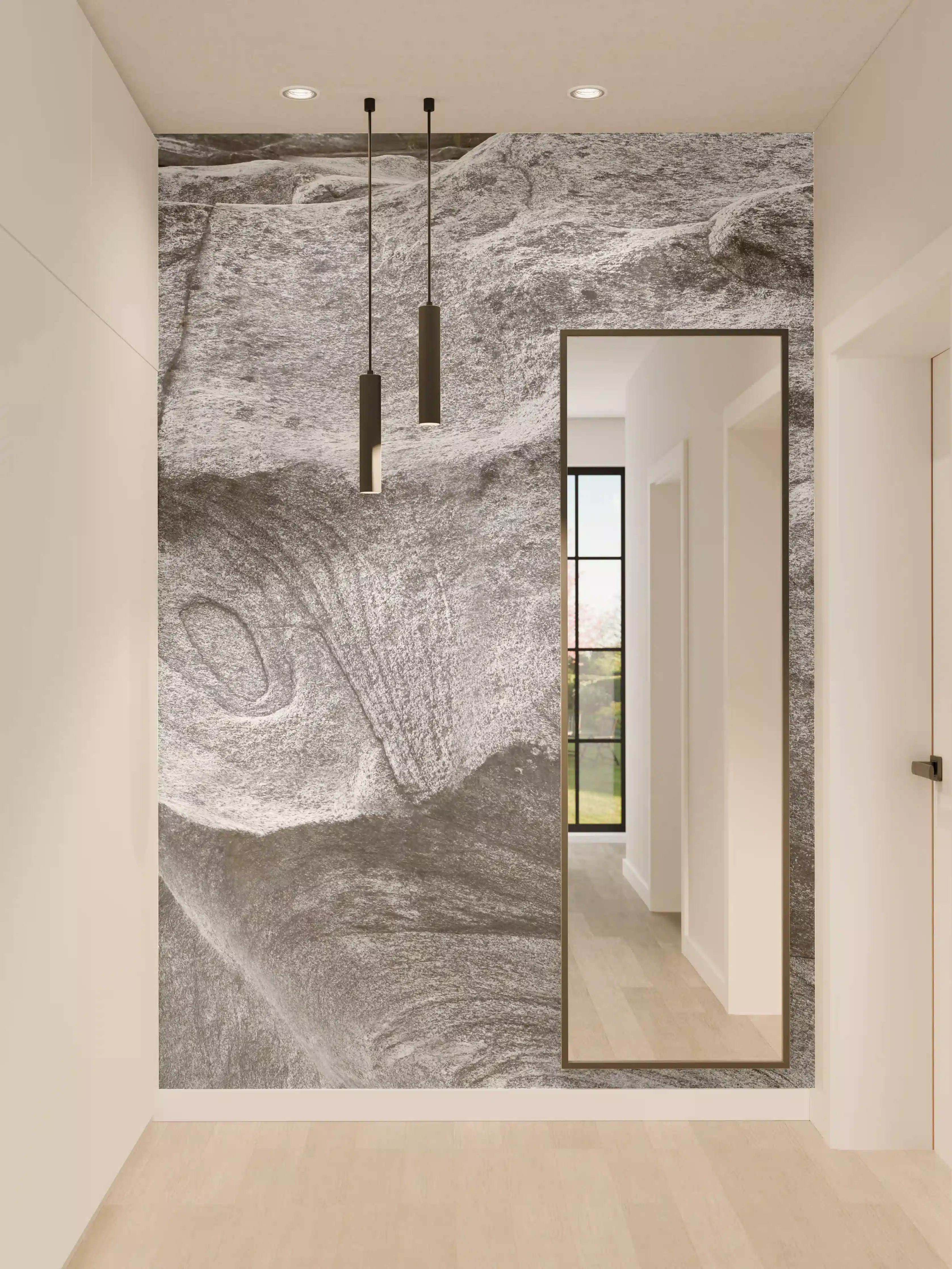 Wandverkleidung Flur - Grauschattierter Verzasca-Felsen