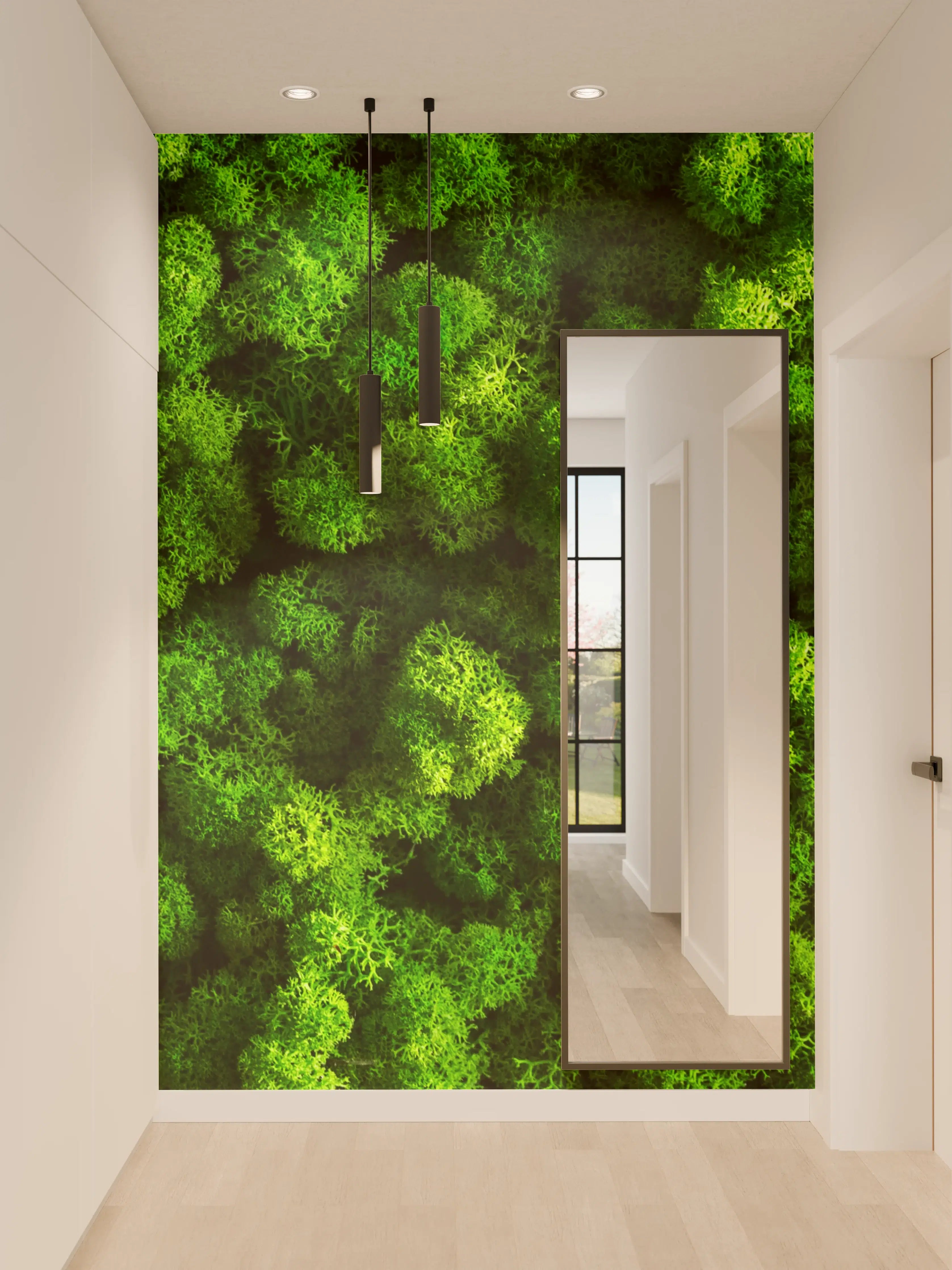 Wandverkleidung Flur - Grüner Wald, Naturidyll