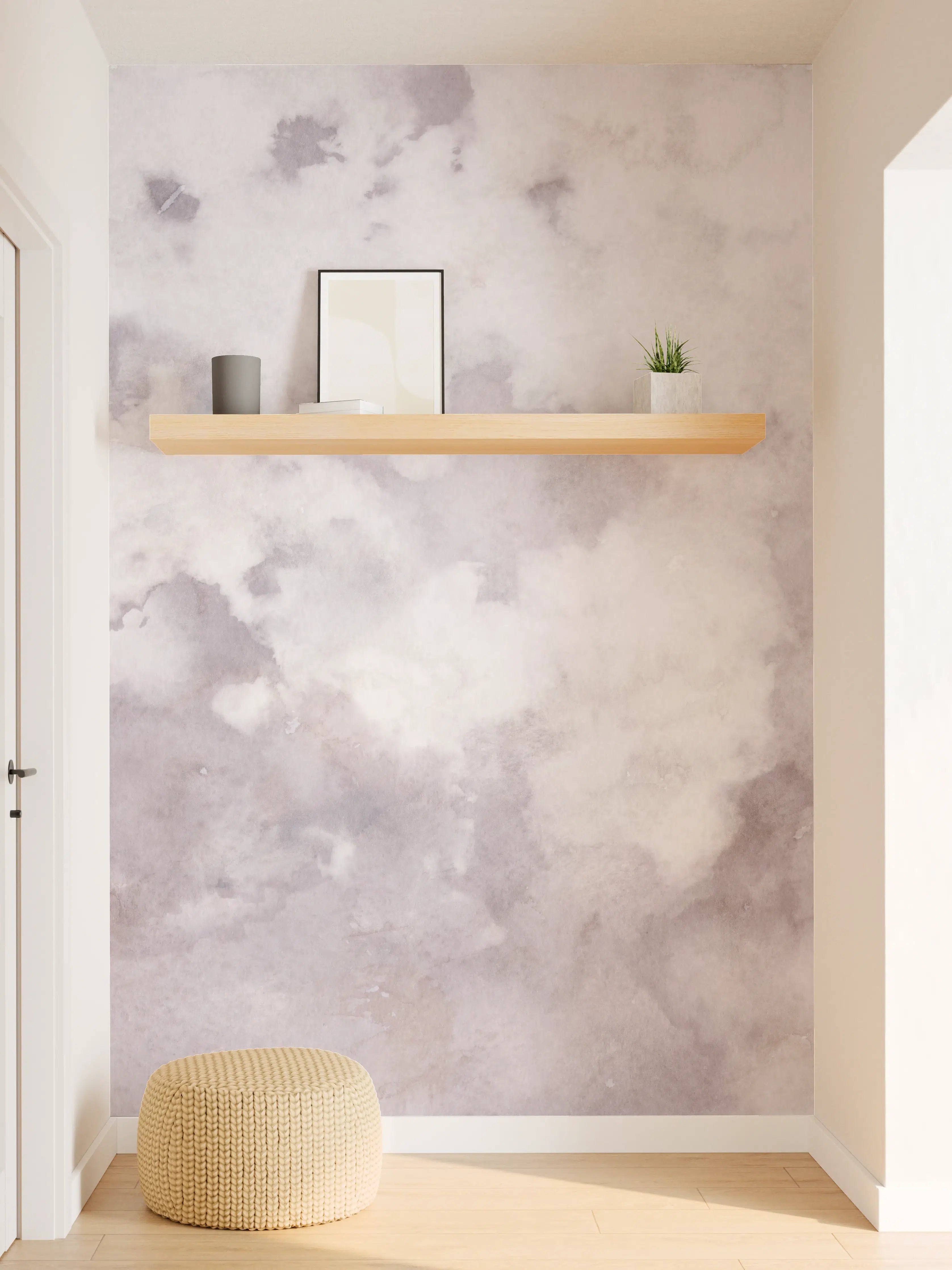 Wandverkleidung Flur - Grunges Design - Aquarellmalerei