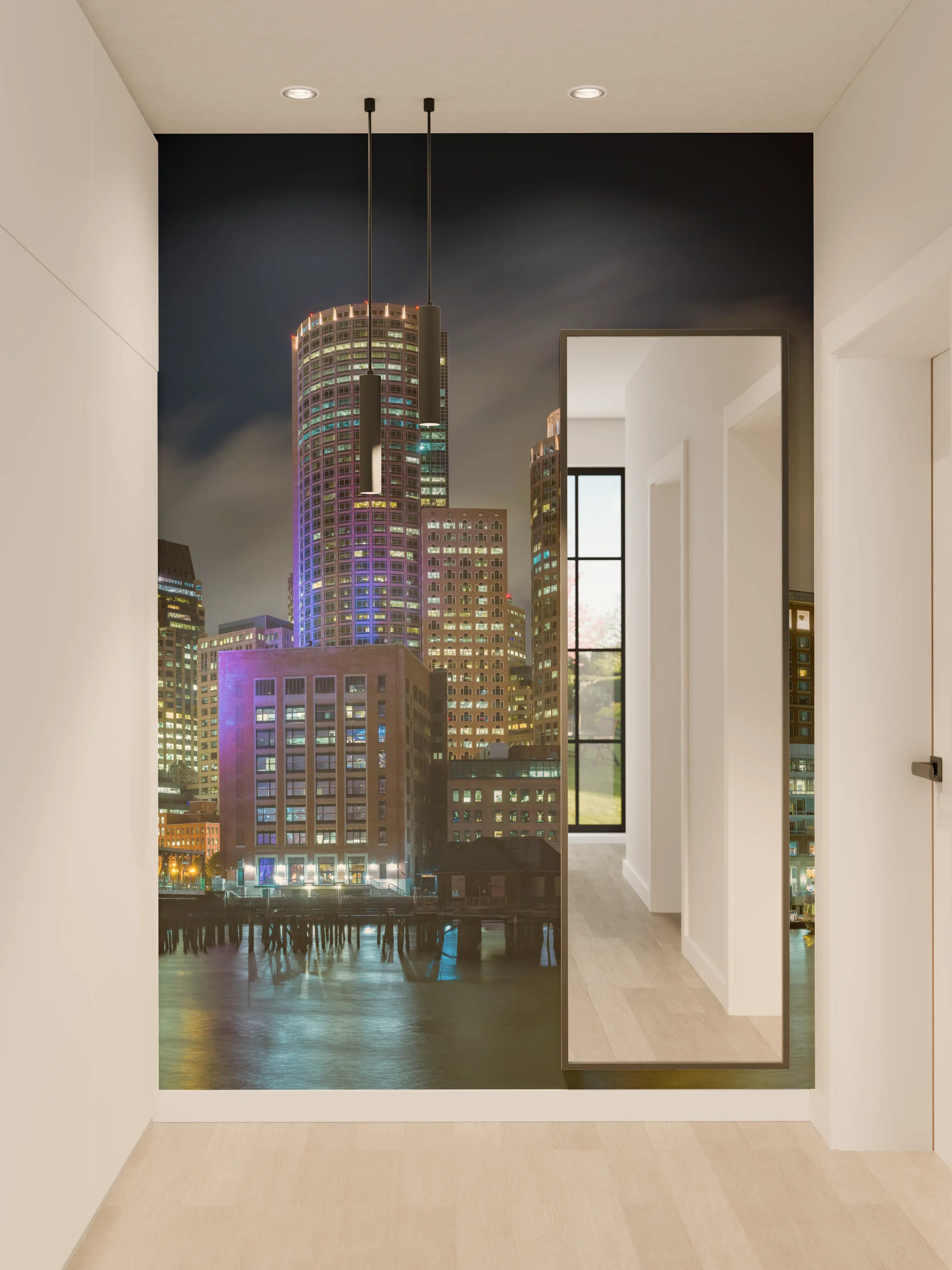 Wandverkleidung Flur - Hafen von Boston