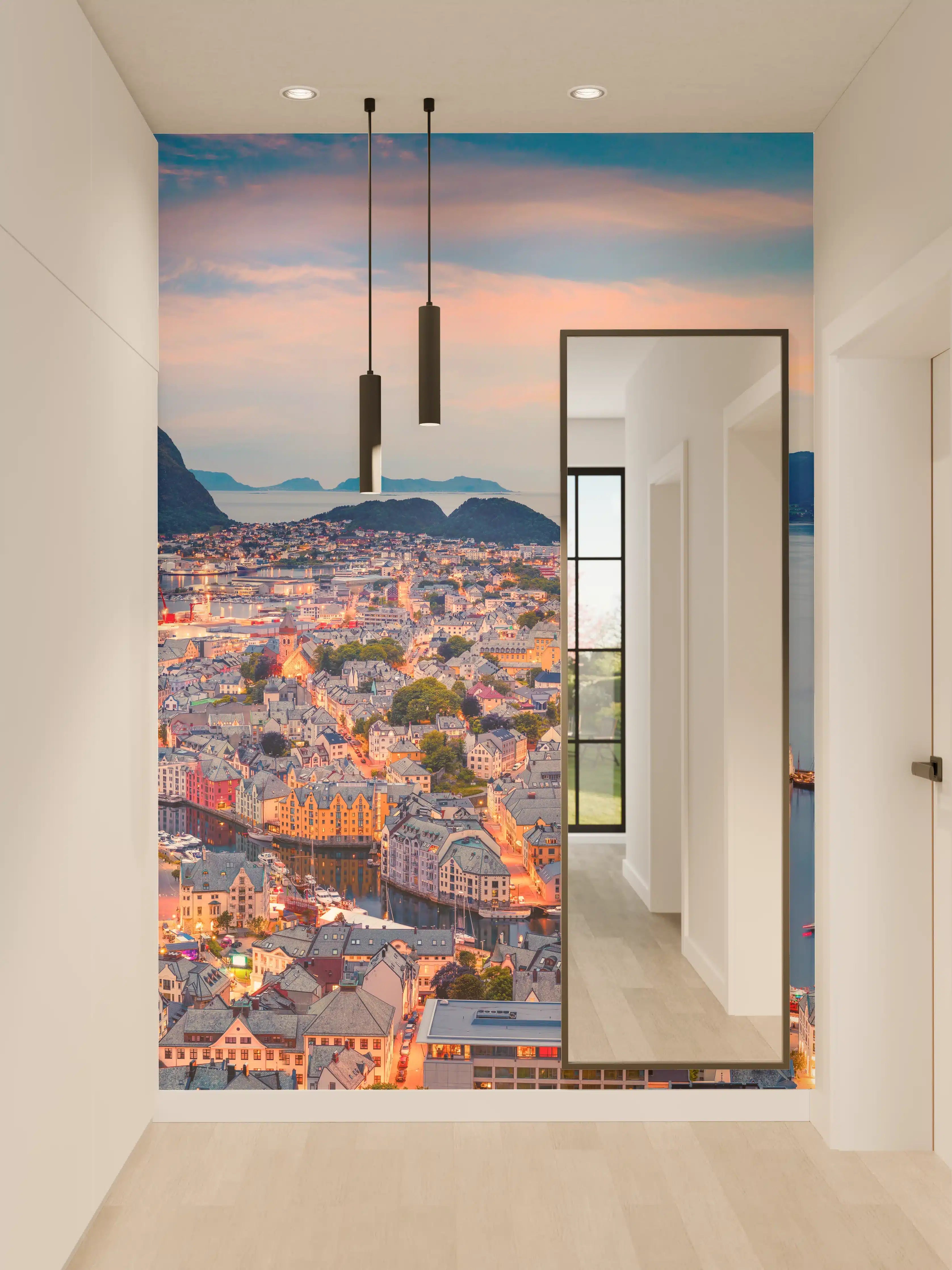 Wandverkleidung Flur - Hafenstadt Alesund