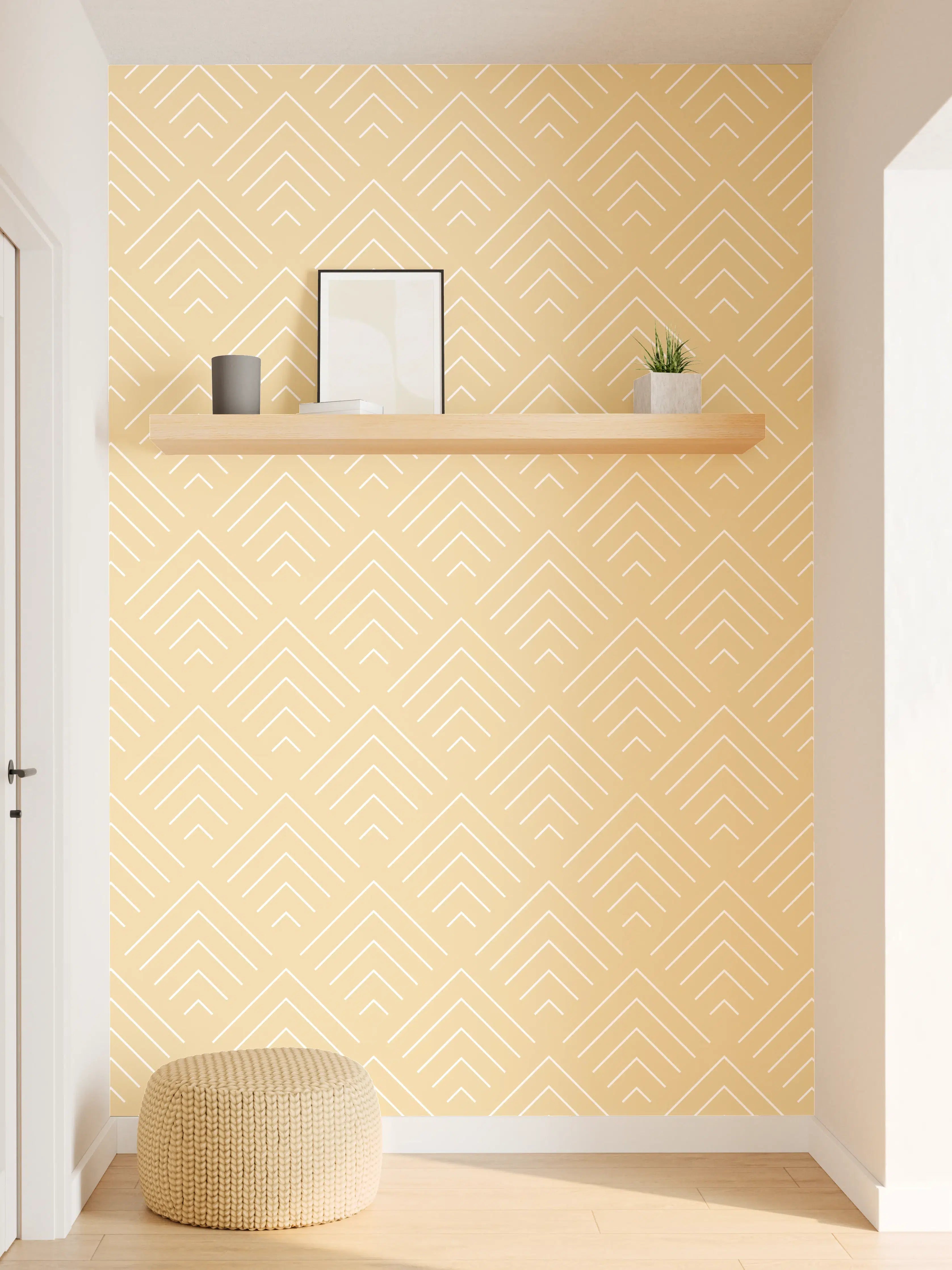 Wandverkleidung Flur - Harmonie in Beige und Gold