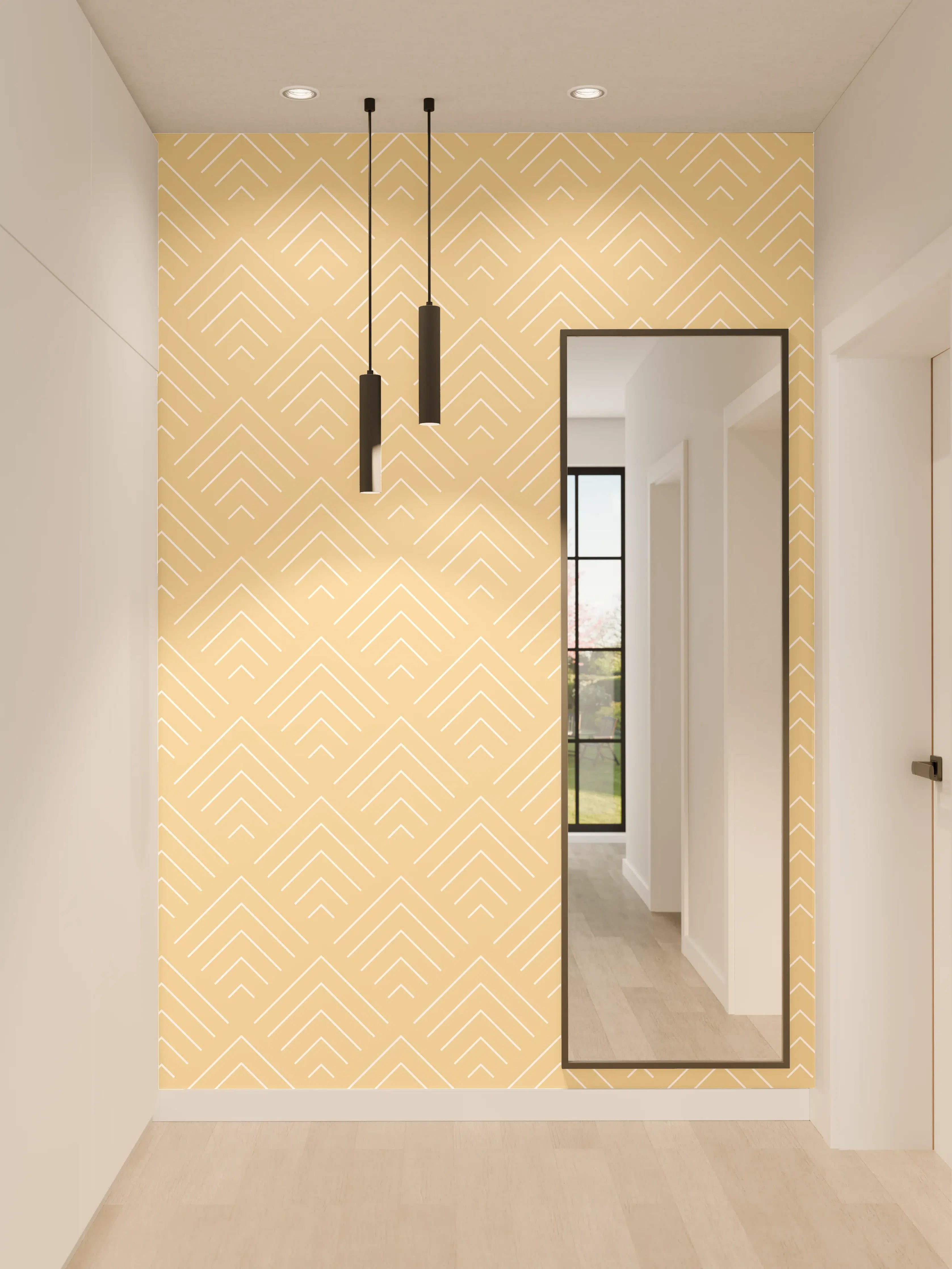 Wandverkleidung Flur - Harmonie in Beige und Gold