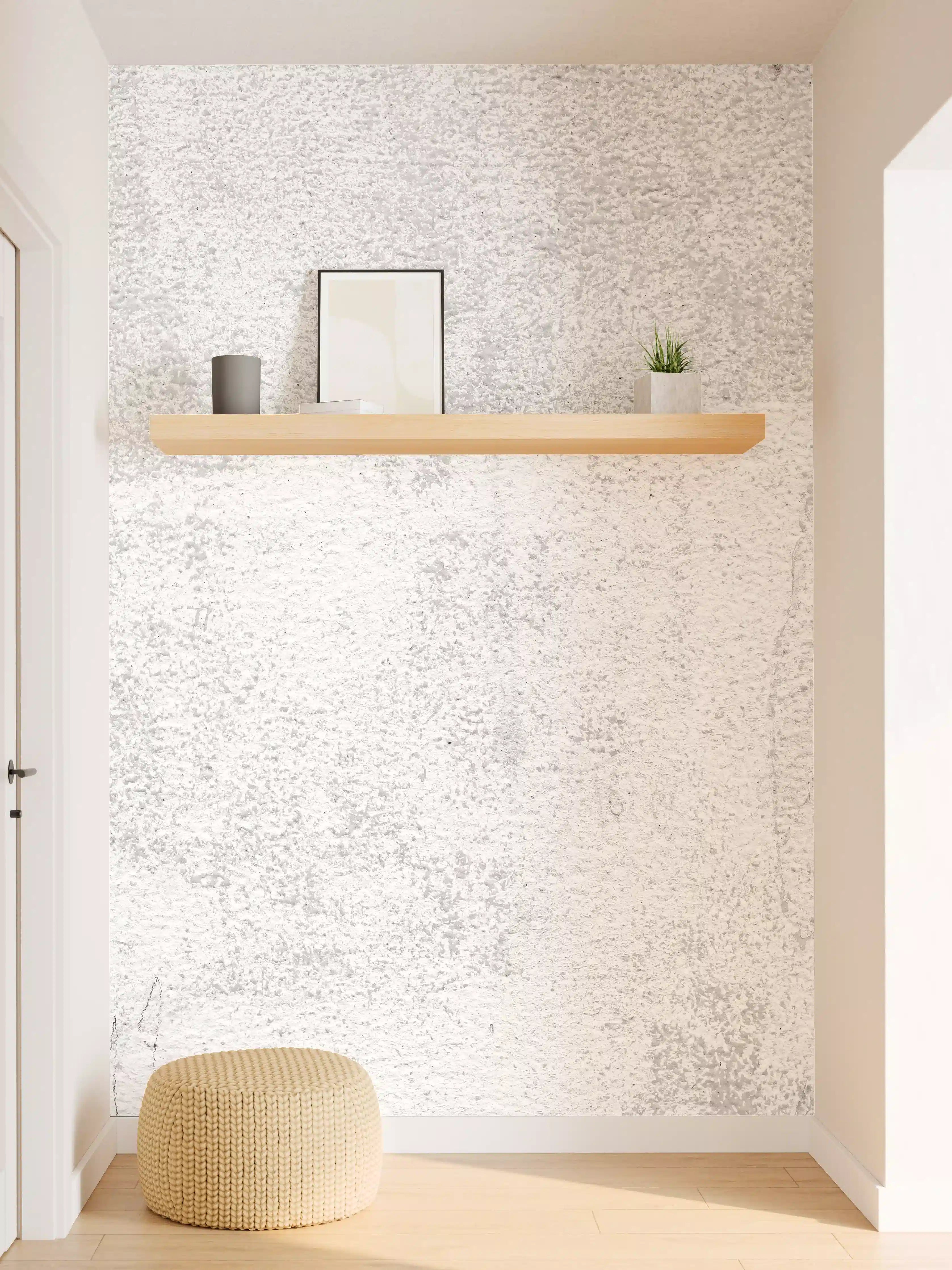 Wandverkleidung Flur - Helle Betonwand mit Textur und Exif-Daten