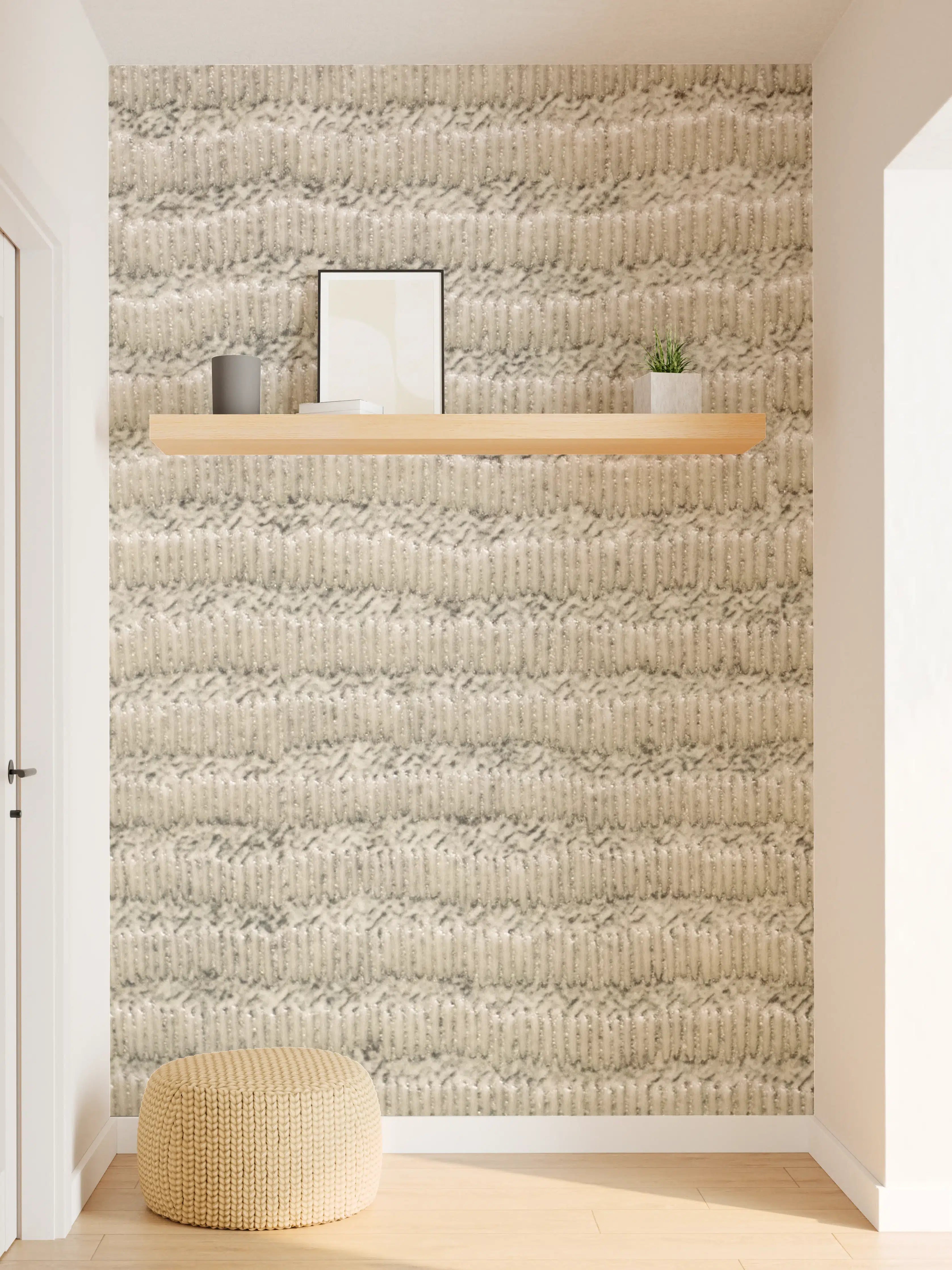 Wandverkleidung Flur - Helle Grautöne & strukturierte Wanddesigns