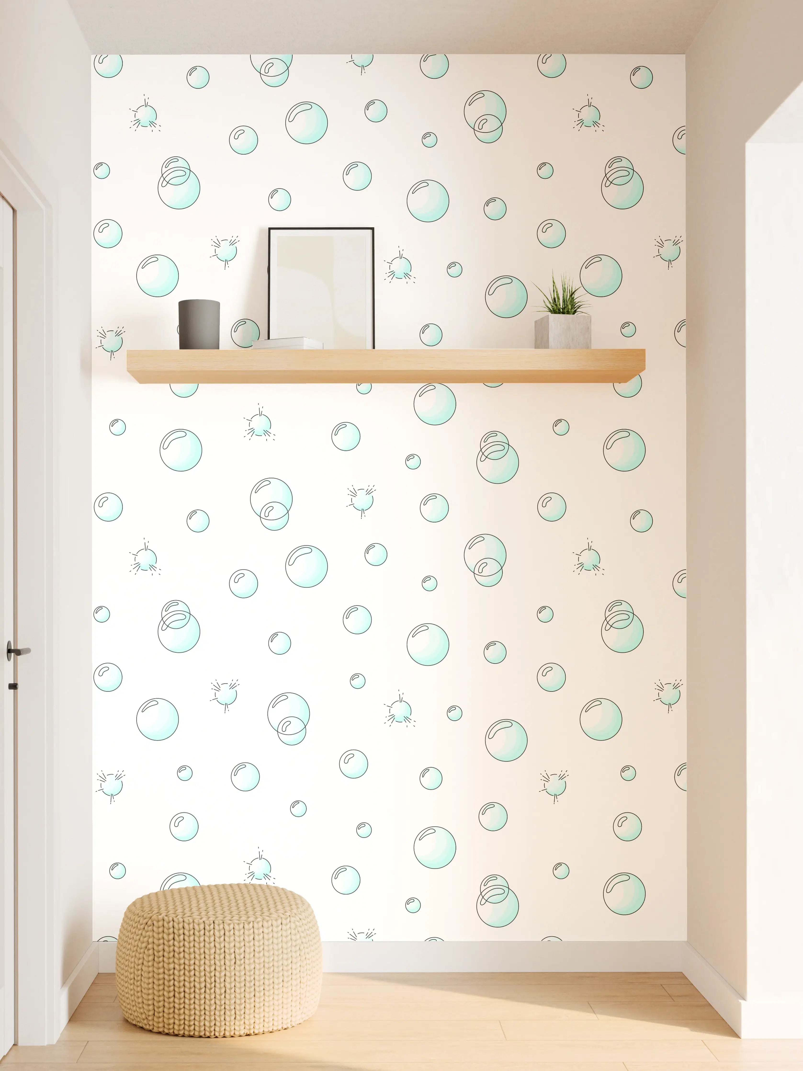 Wandverkleidung Flur - Helle Wasserpfützen auf hellem Untergrund