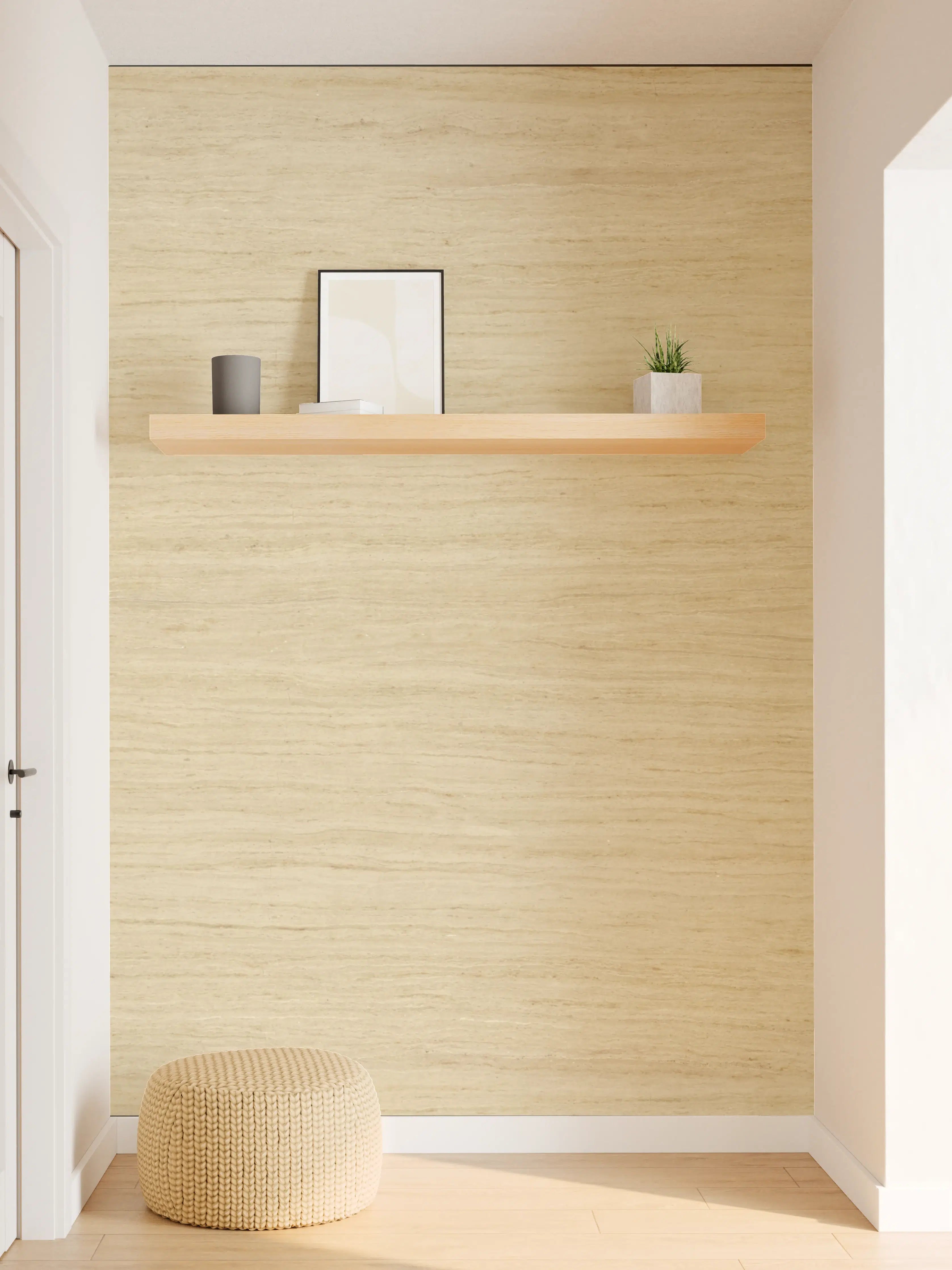 Wandverkleidung Flur - Helle feine Holzoptik