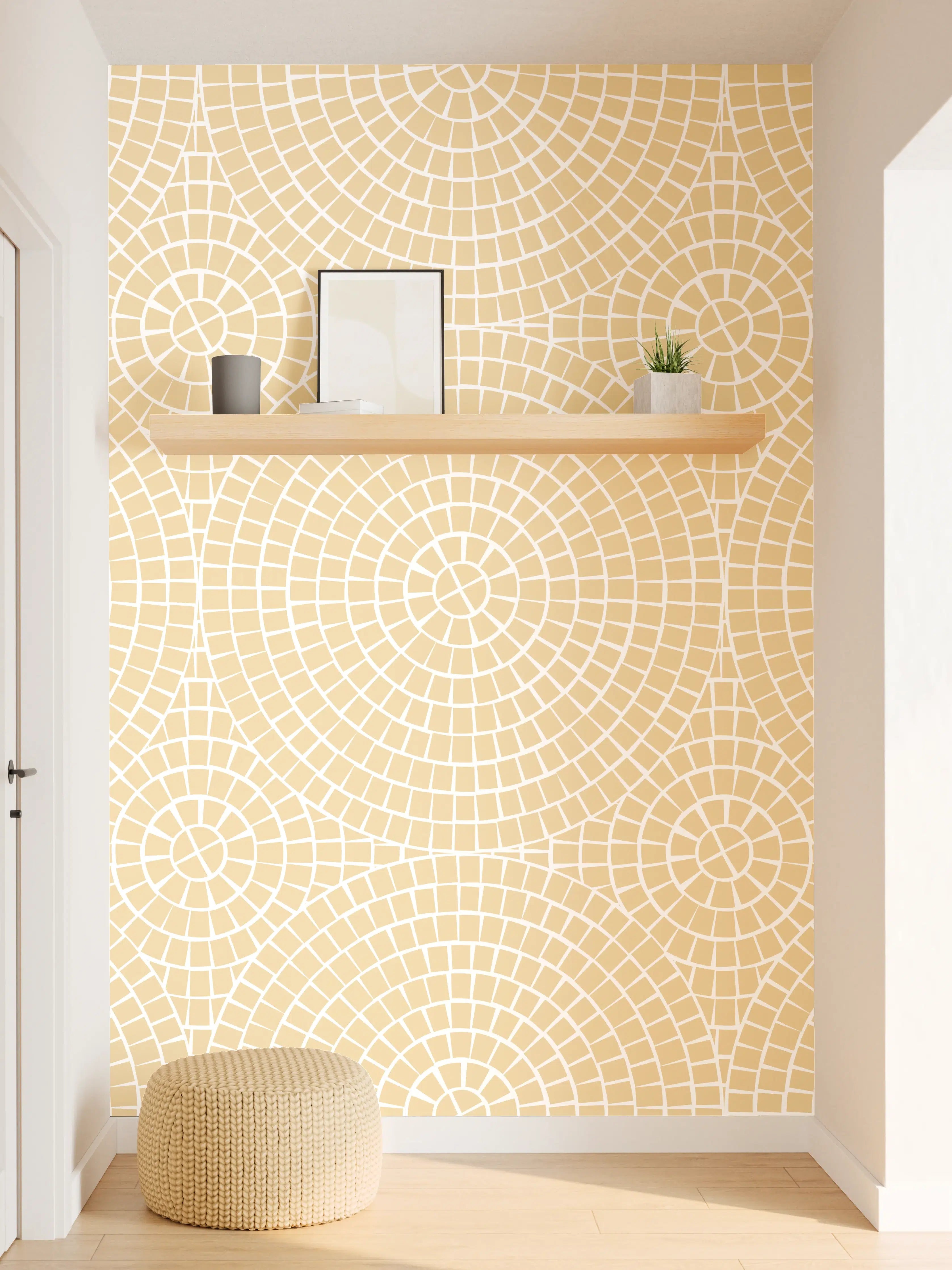 Wandverkleidung Flur - Helle geometrische Muster, modern und stilvoll