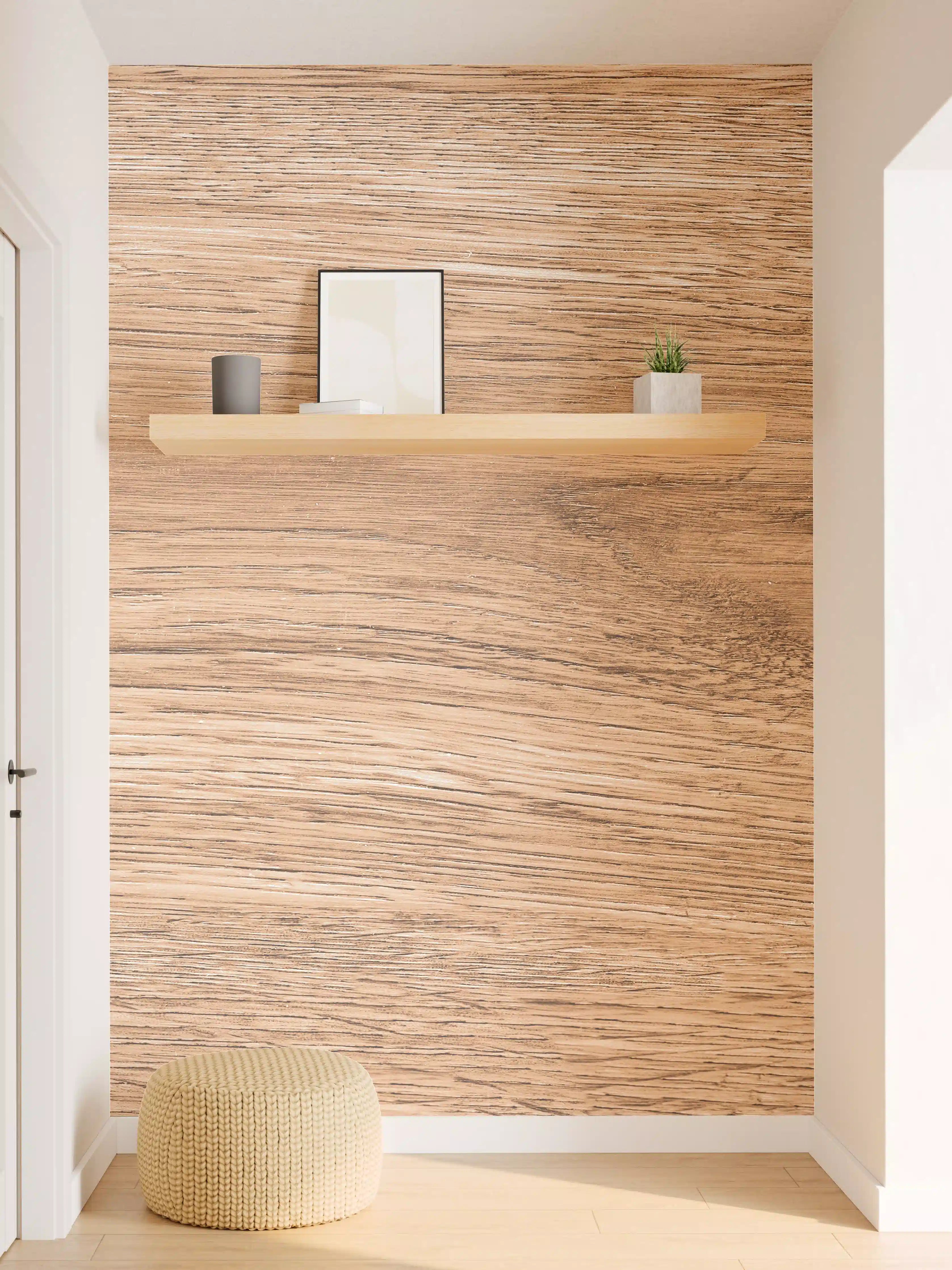 Wandverkleidung Flur - Heller natürlicher Holzhintergrund