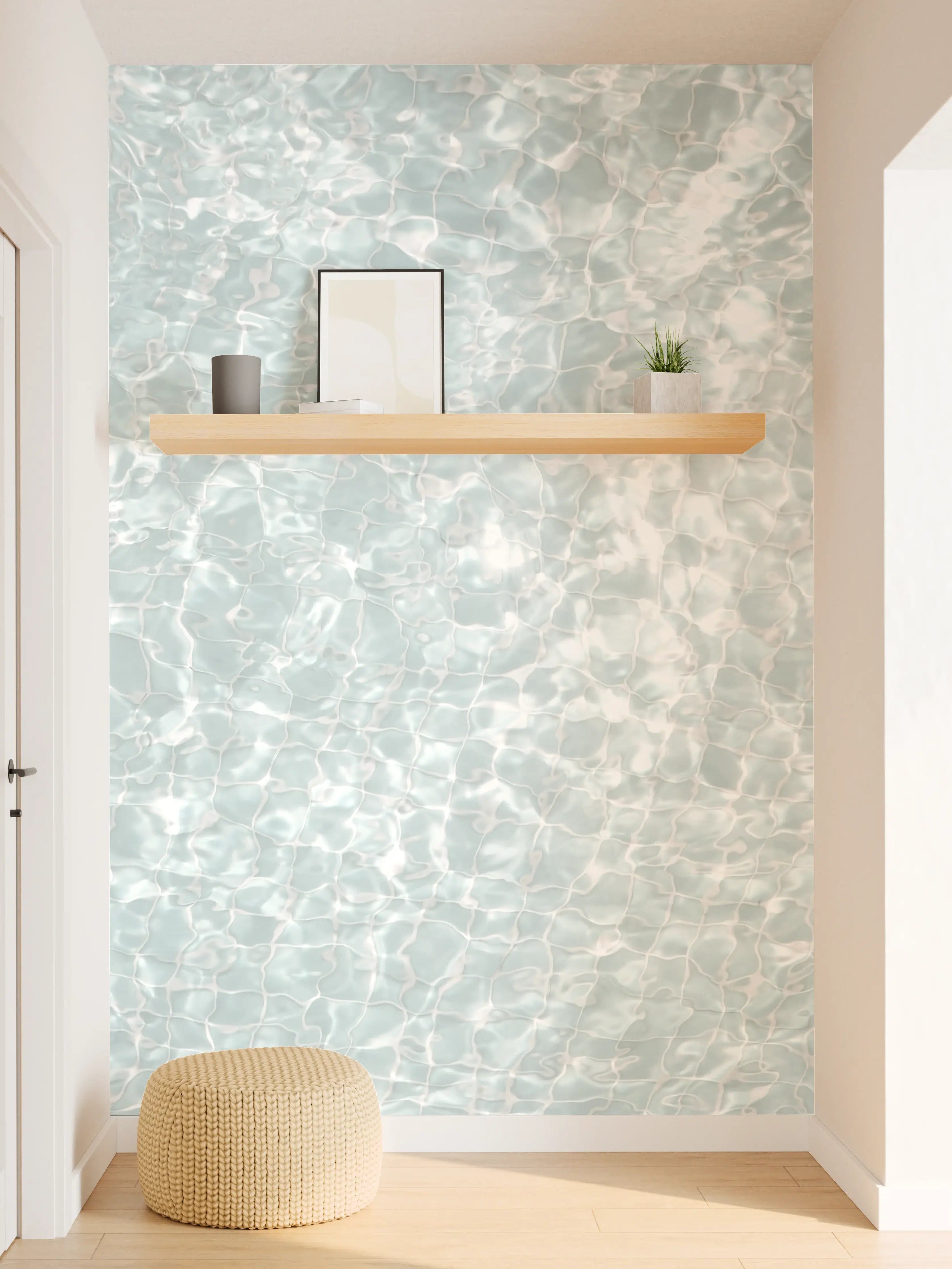 Wandverkleidung Flur - Helles Wasserpool mit Sonnenreflexionen