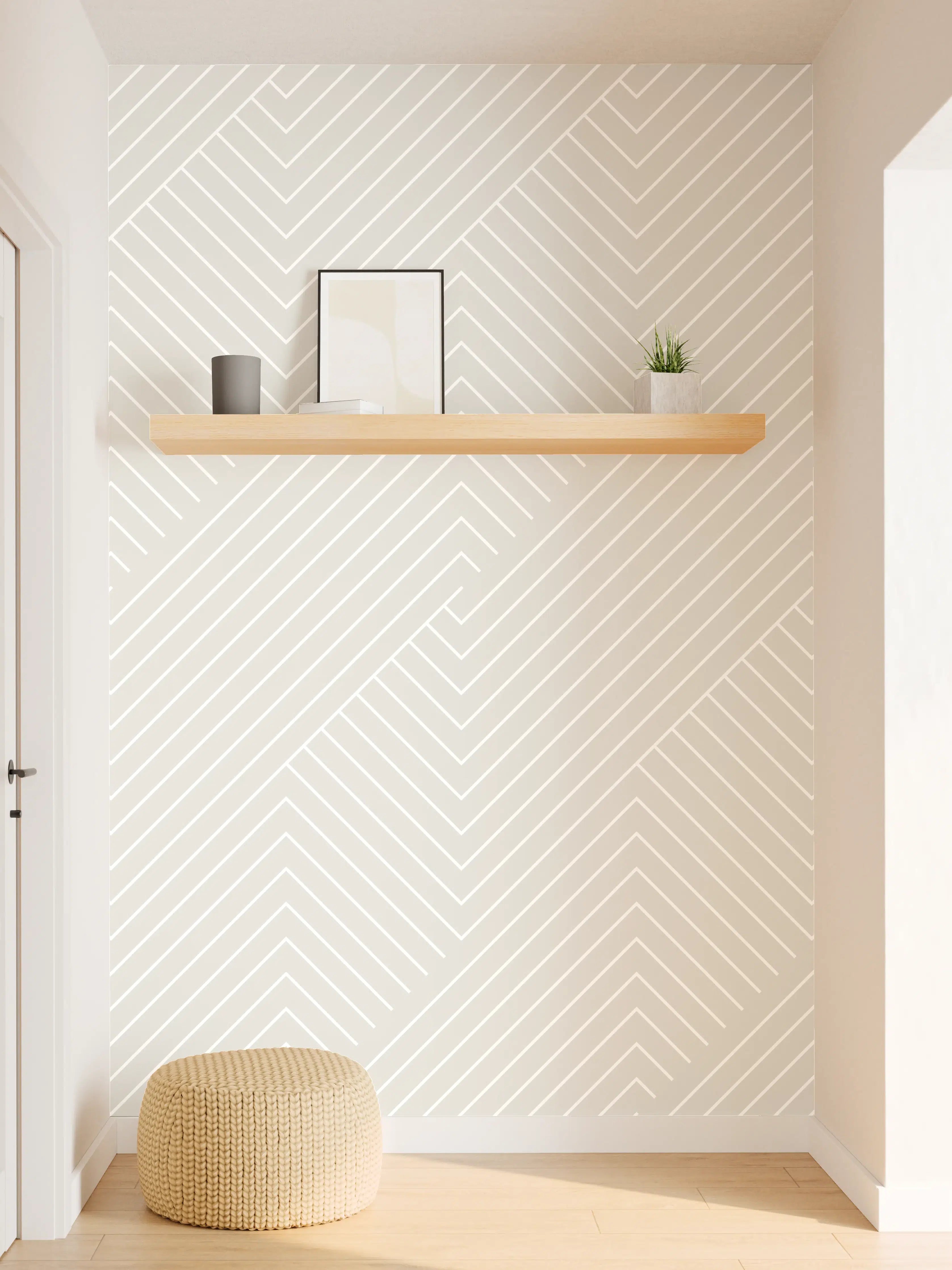 Wandverkleidung Flur - Helles, geometrisches Hintergrundmuster